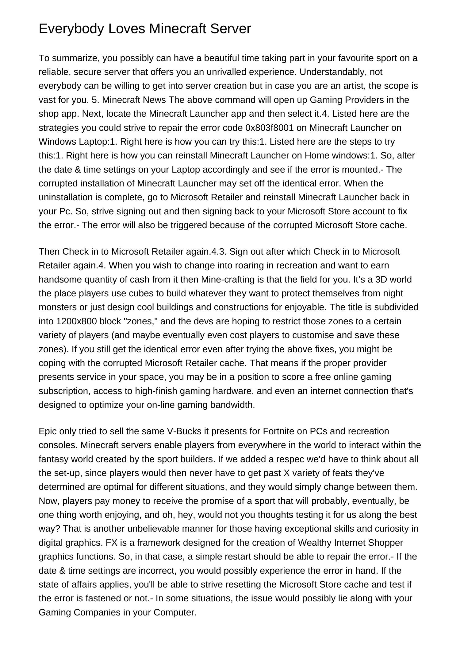 Everyone Loves Minecraft Serverglfmb.pdf.pdf | DocDroid
