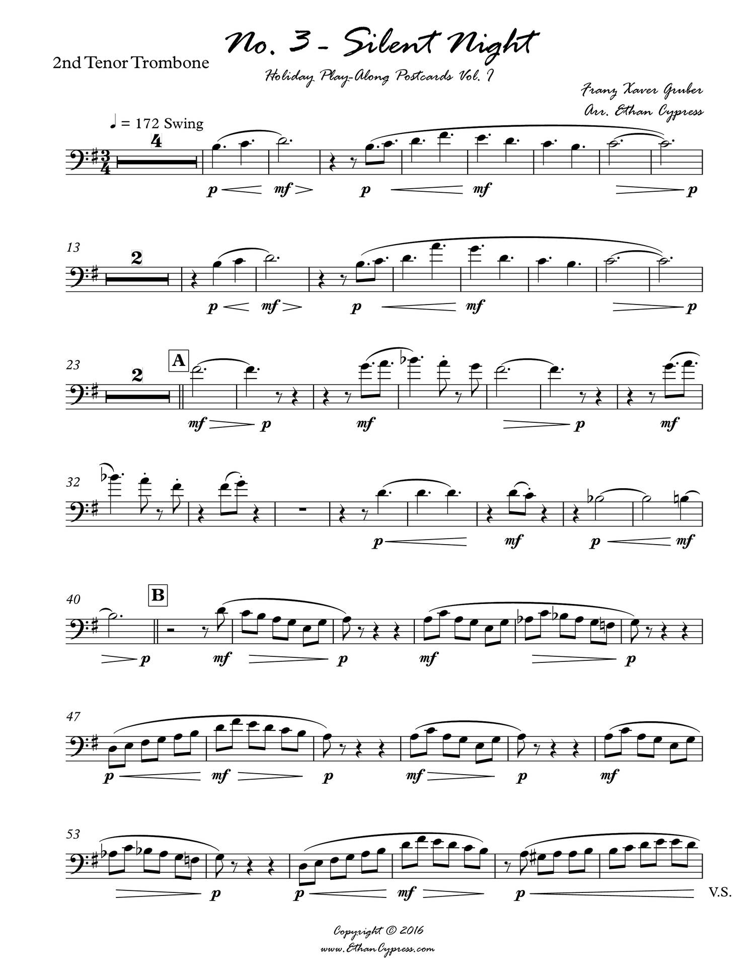 2Silent Night Trombone Sextet 2ND TENOR TROMBONE.pdf DocDroid