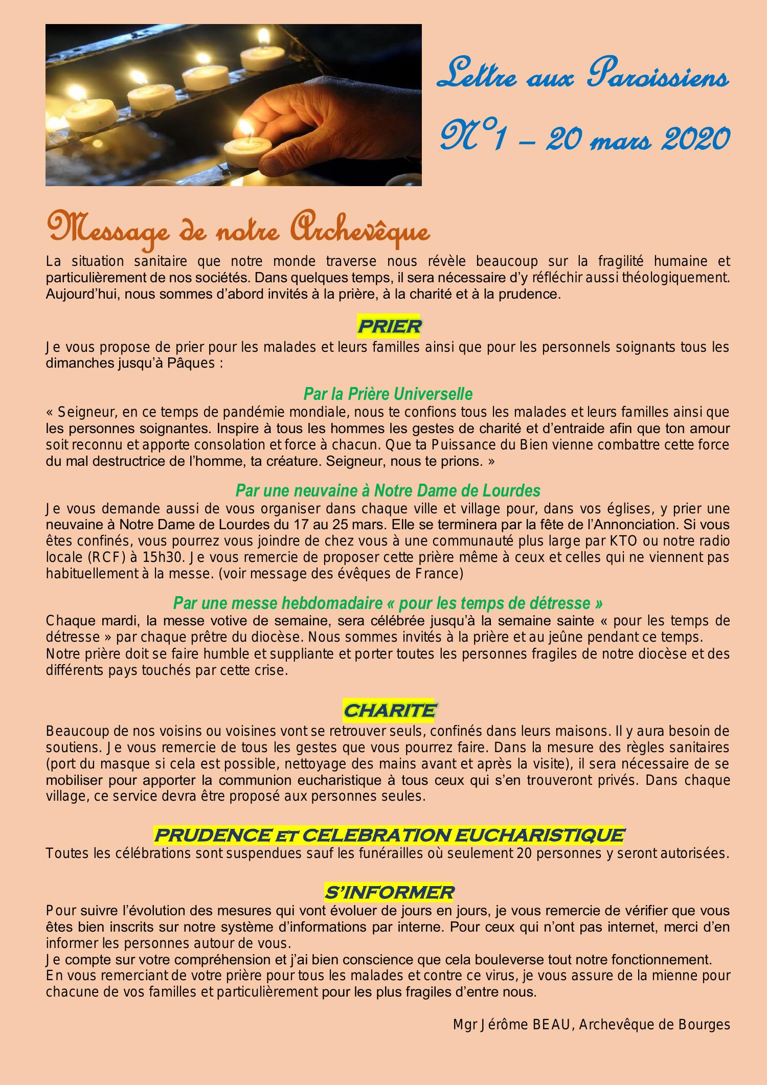 Lettre Aux Paroissiens Mars Pdf Docdroid