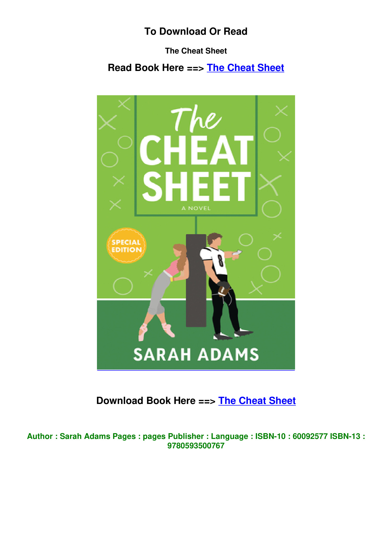 EPub Download The Cheat Sheet BY Sarah Adams.pdf DocDroid