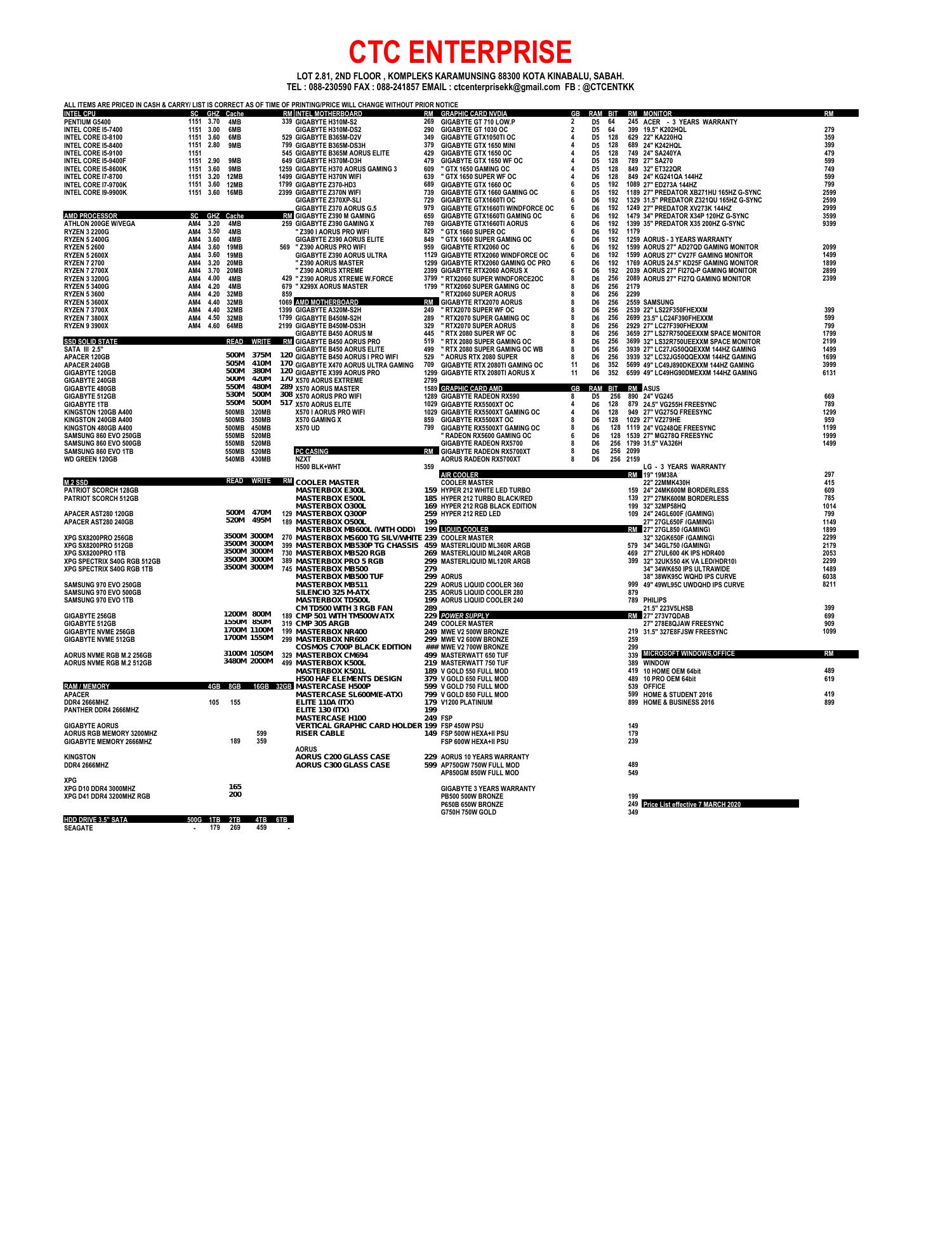 Hardware Price List 7 MARCH 2020.xlsx DocDroid