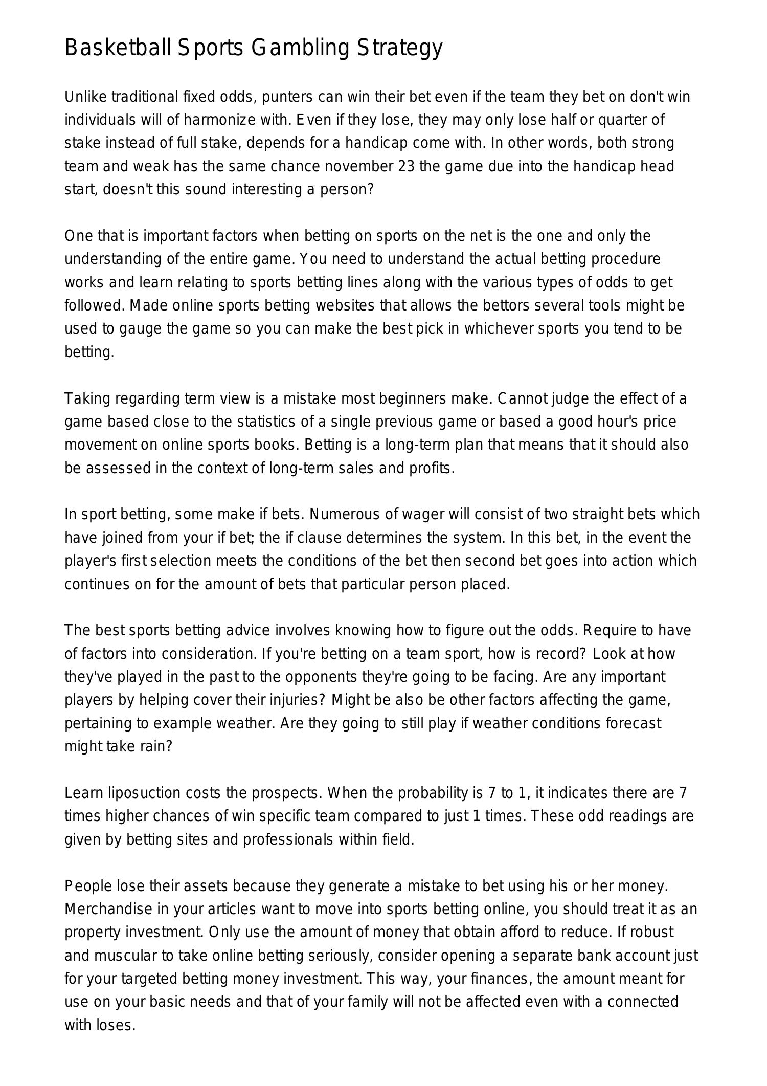 Sports Betting Strategies Secrets To Winning Basketball Betsrudpl.pdf