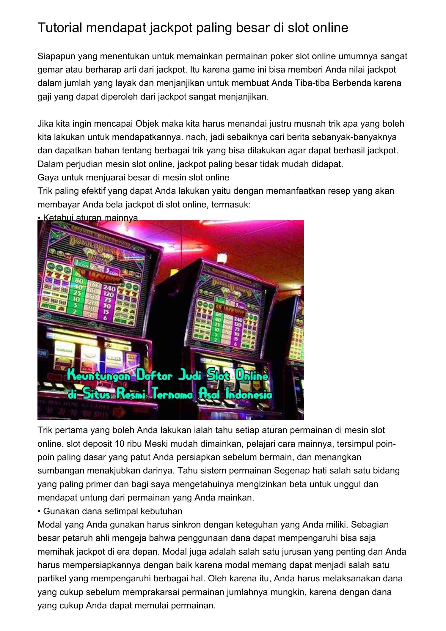 rumus slot jackpot online panduan