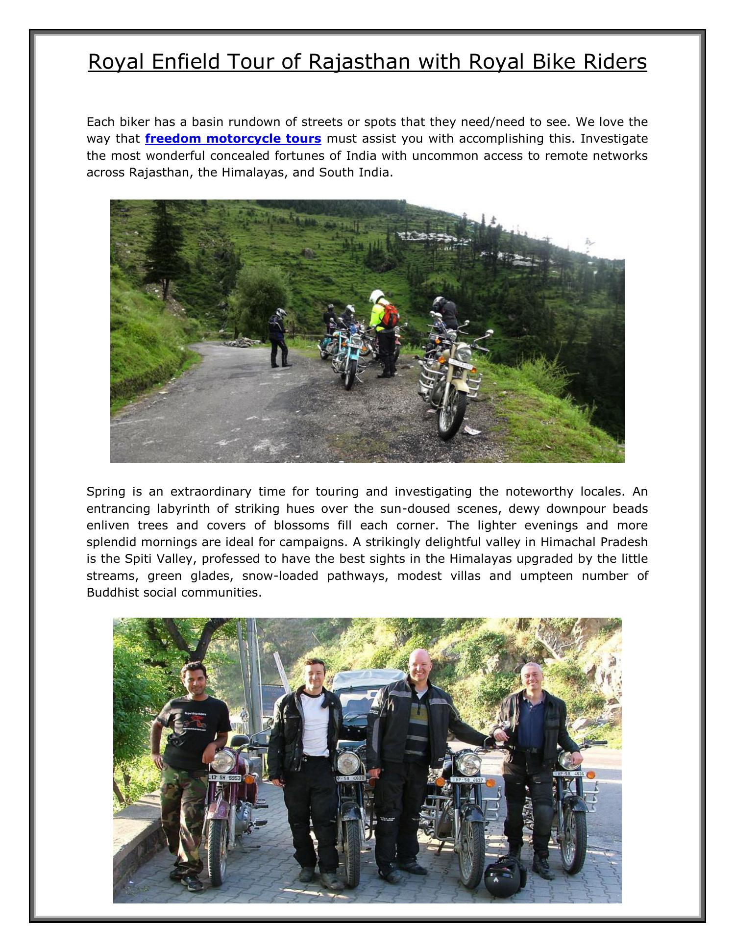 Royal Bike Riders Royal Enfield Tour of Rajasthan with Royal Bike Riders.pdf | DocDroid