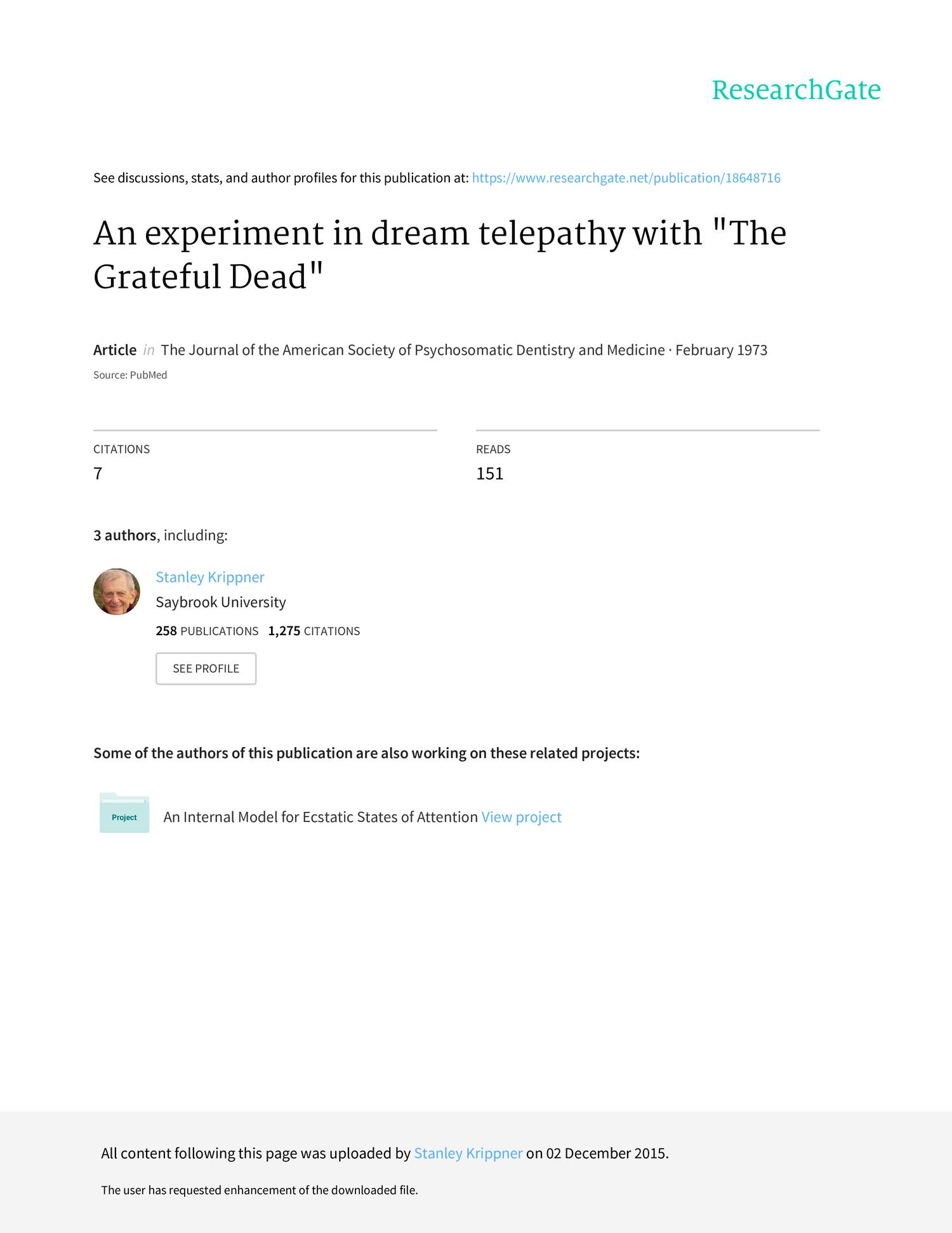 An experiment in dream telepathy with the Grateful Dead_1973.pdf | DocDroid