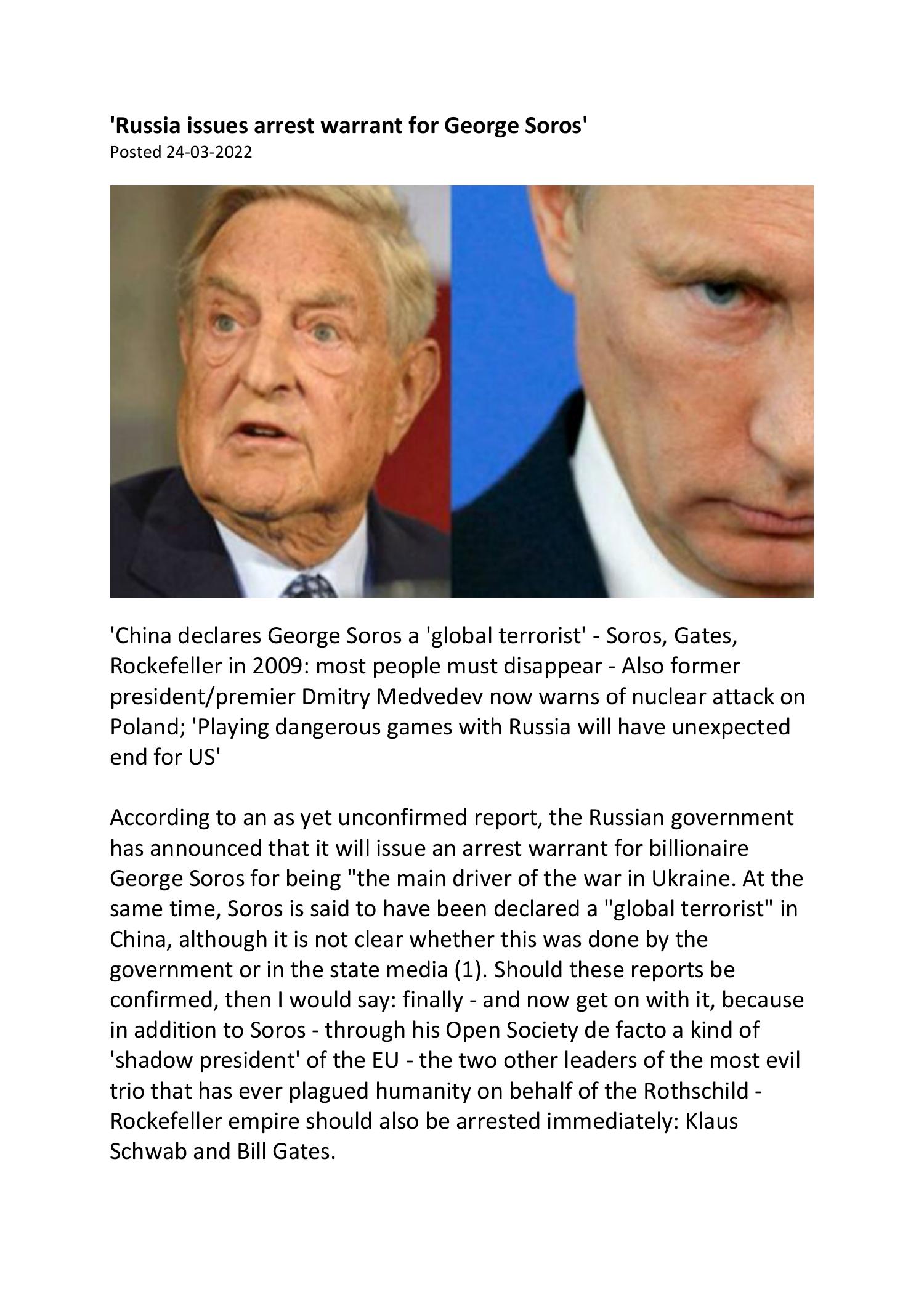  Russia Issues Arrest Warrant For George Soros pdf DocDroid