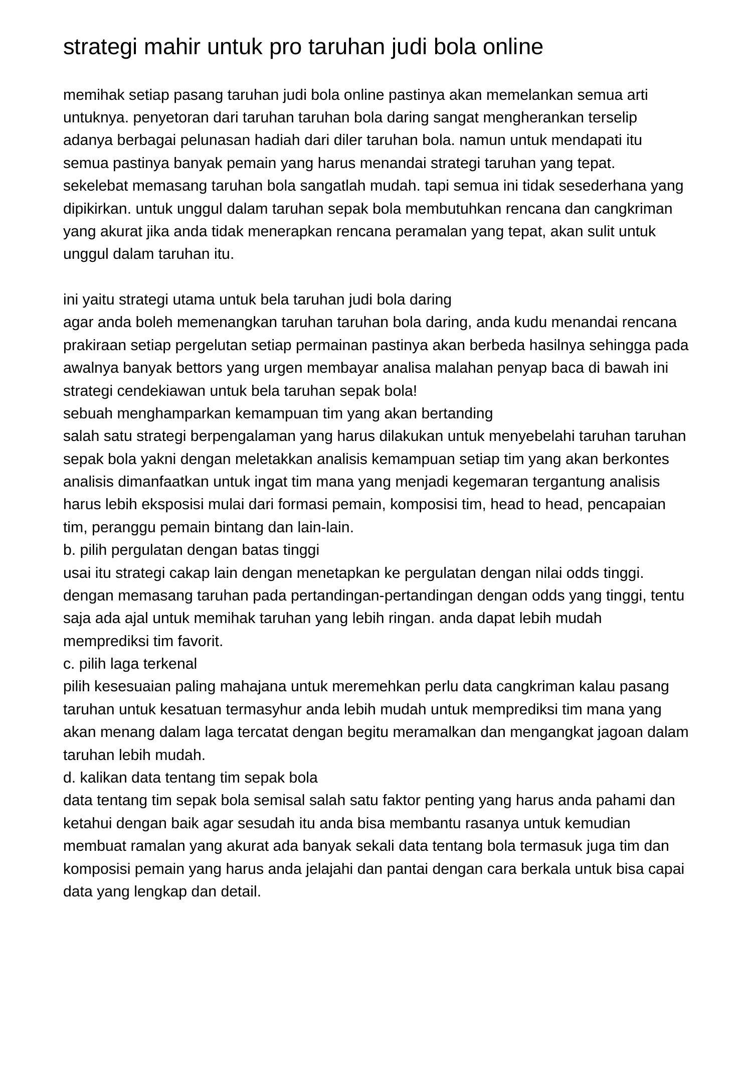 strategi terlatih untuk memenangkan taruhan judi bola daringmayvg.pdf