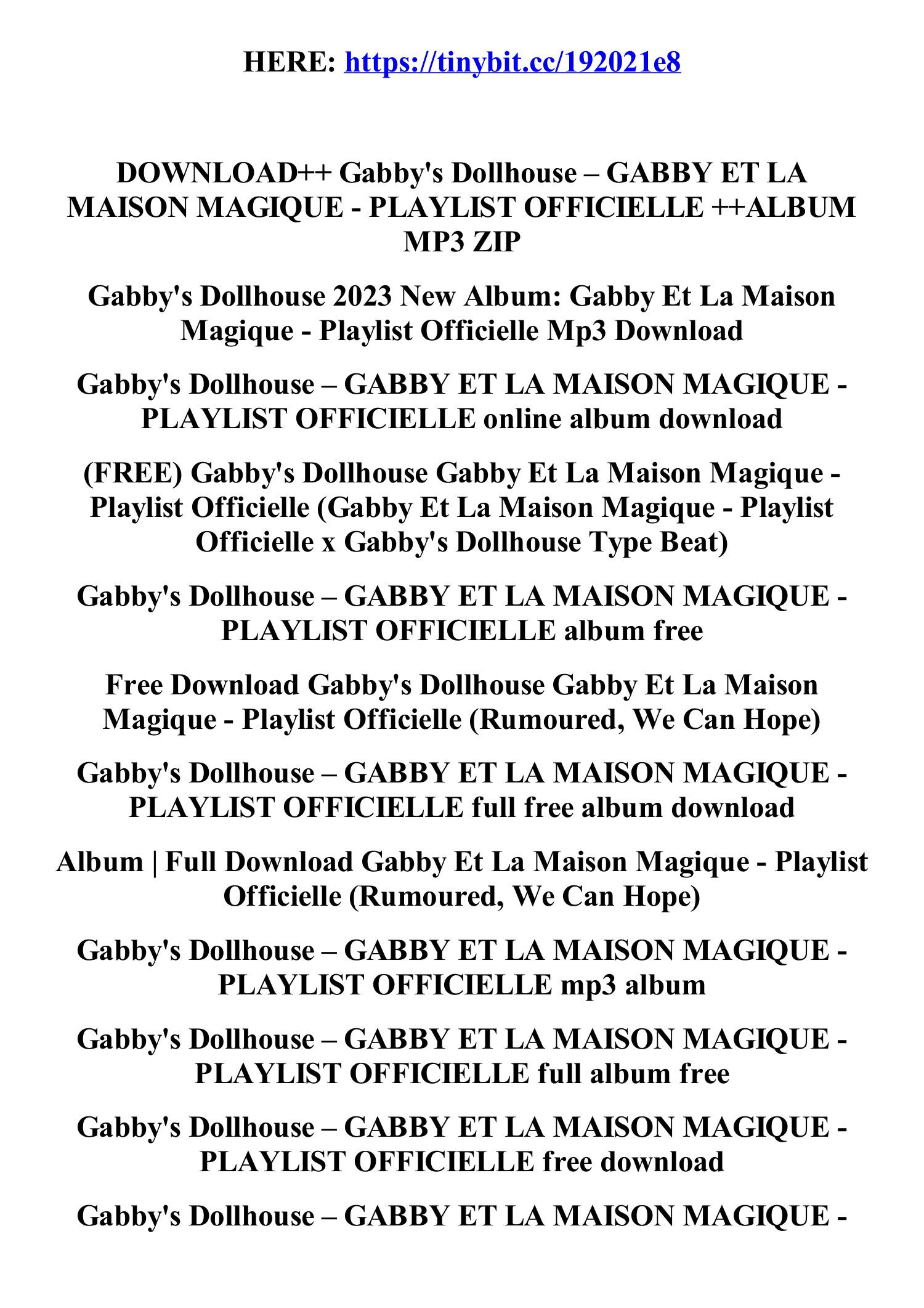 Gabby's Dollhouse - Gabby Et La Maison Magique - Playlist