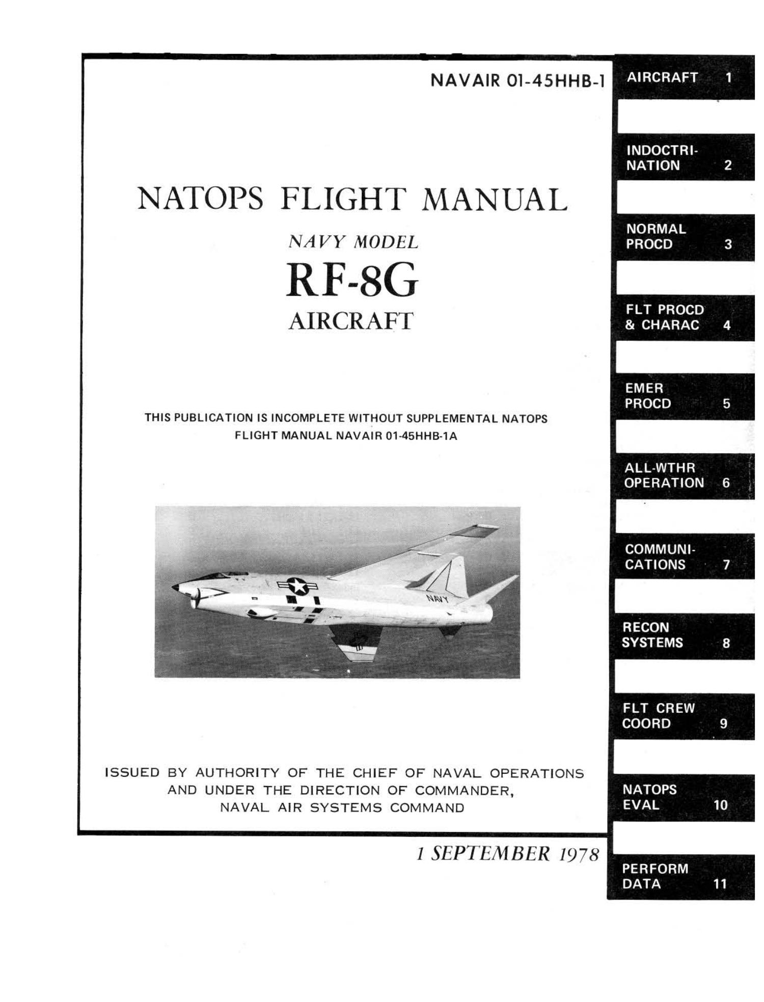 NATOPS Flight Manual - Navy Model RF-8G Aircraft [NAVAIR 01-45HHB