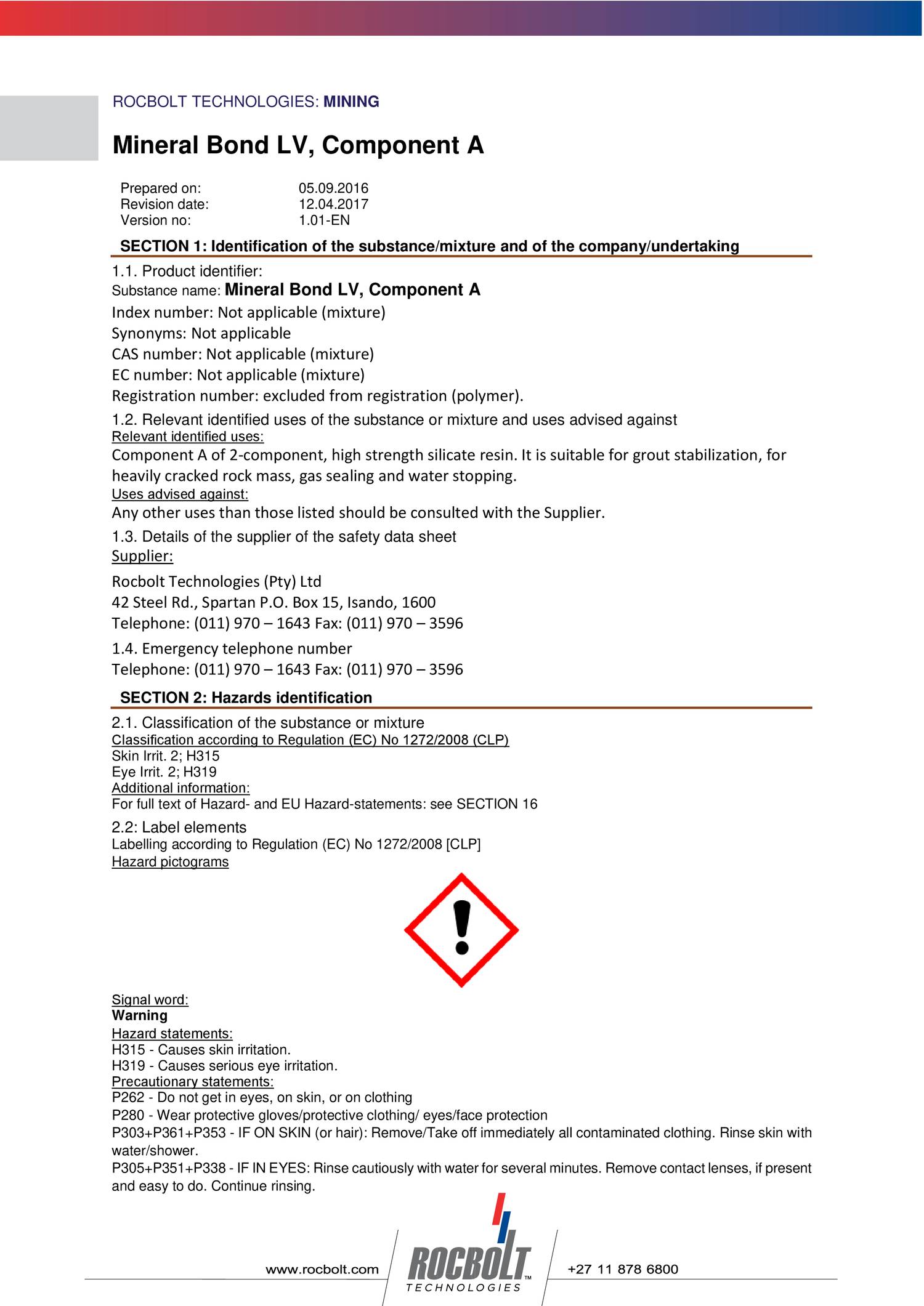 MSDS_Mineral Bond LV comp A_120417_ROCBOLT_EN.pdf DocDroid