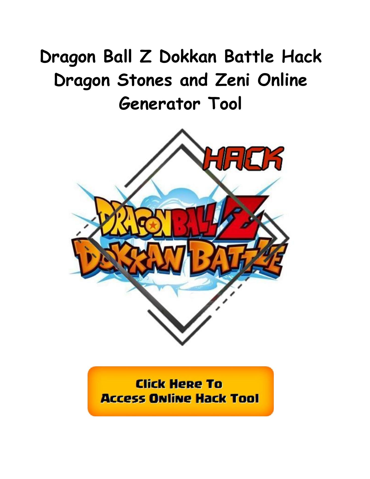 dragon ball z dokkan battle hack dragon stones and zeni generator android ios pdf