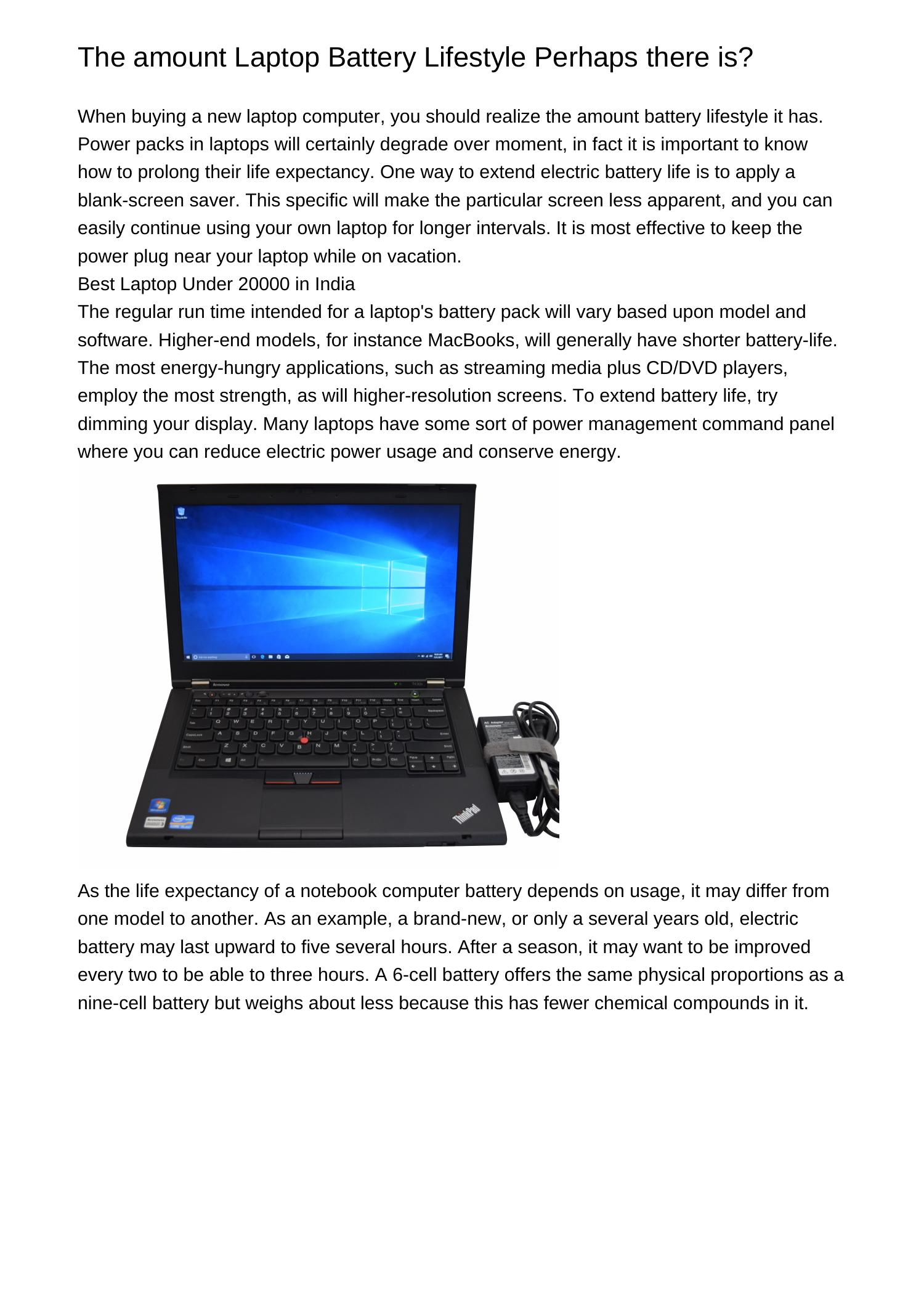 Just how much Laptop Battery Life Will there benydwo.pdf.pdf DocDroid