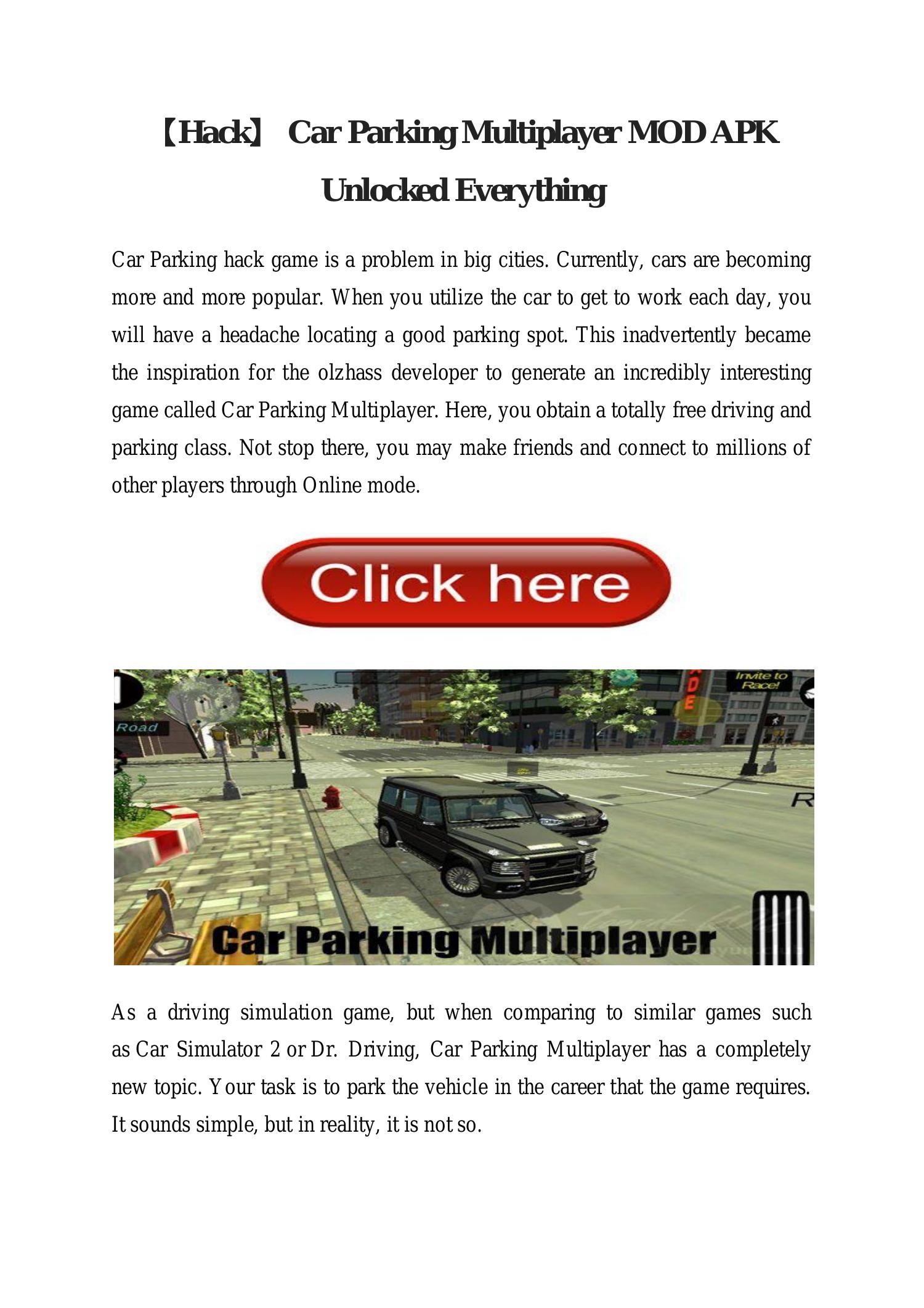 82 Car Parking Multiplayer Mod Apk File  Latest