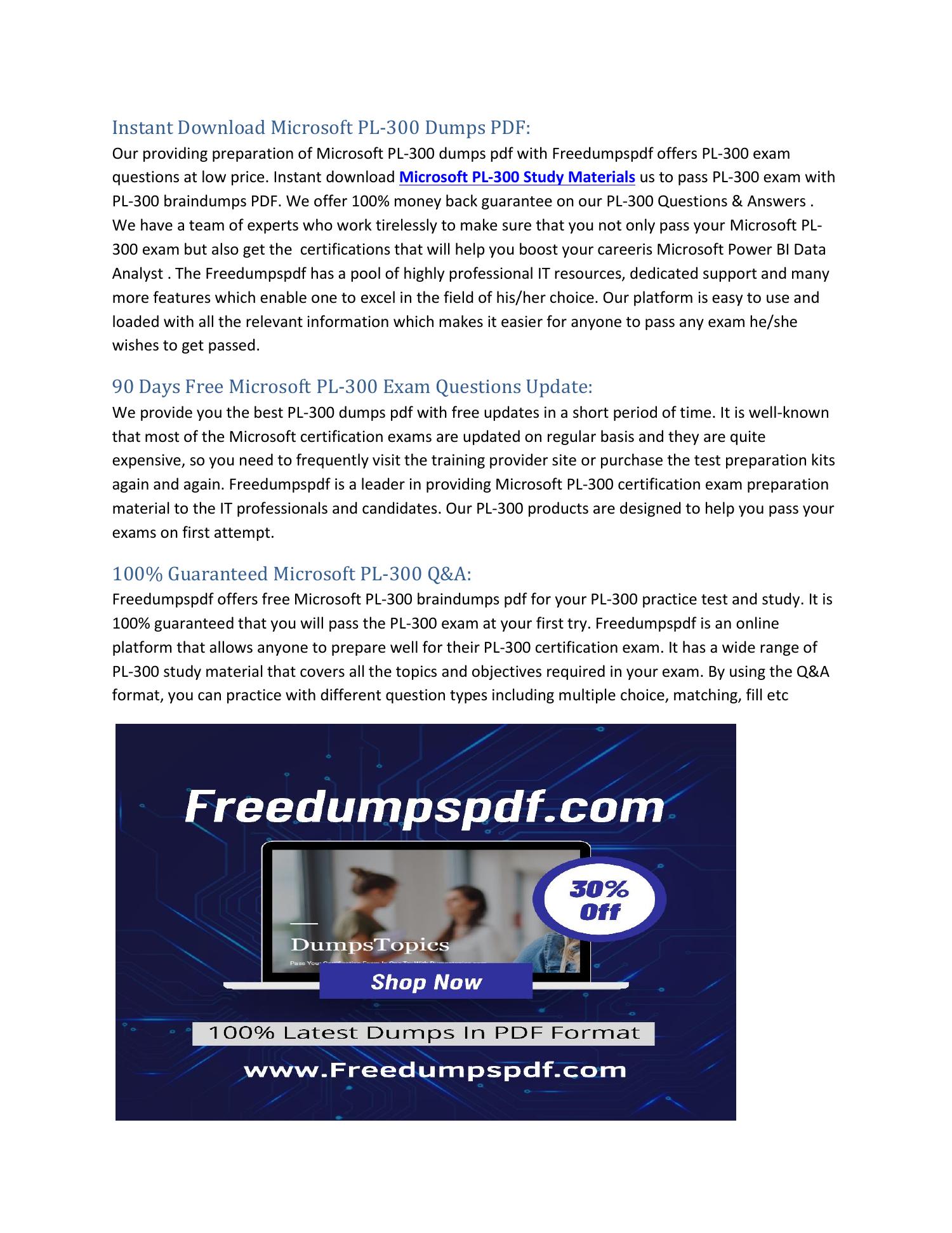 2k22Try Verified Microsoft PL 300 Dumps Pdf With Free Certified 2k22try verified microsoft pl 300 dumps pdf with free certified