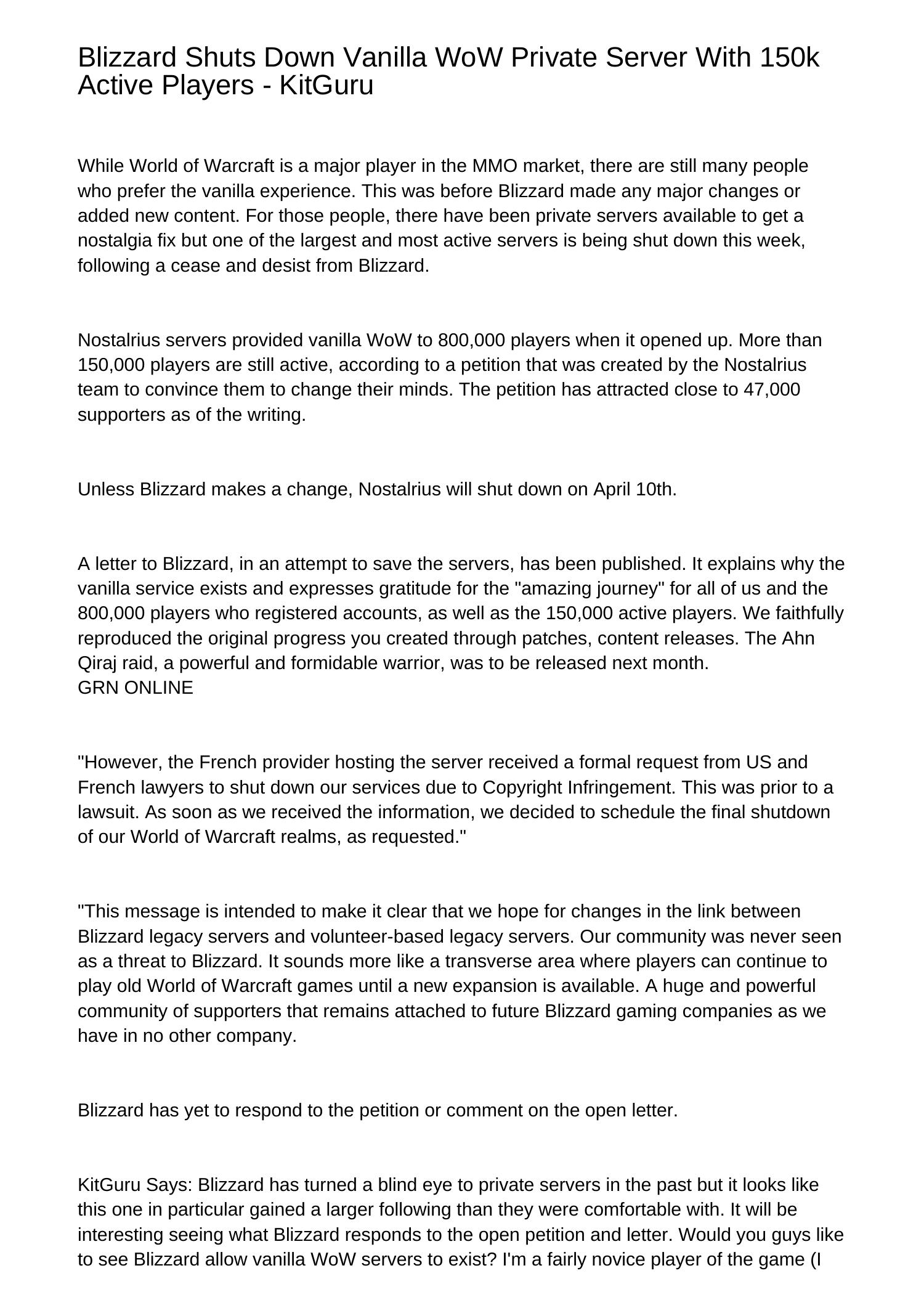 Vanilla Wow Private Server Vanilla Wow Private Server