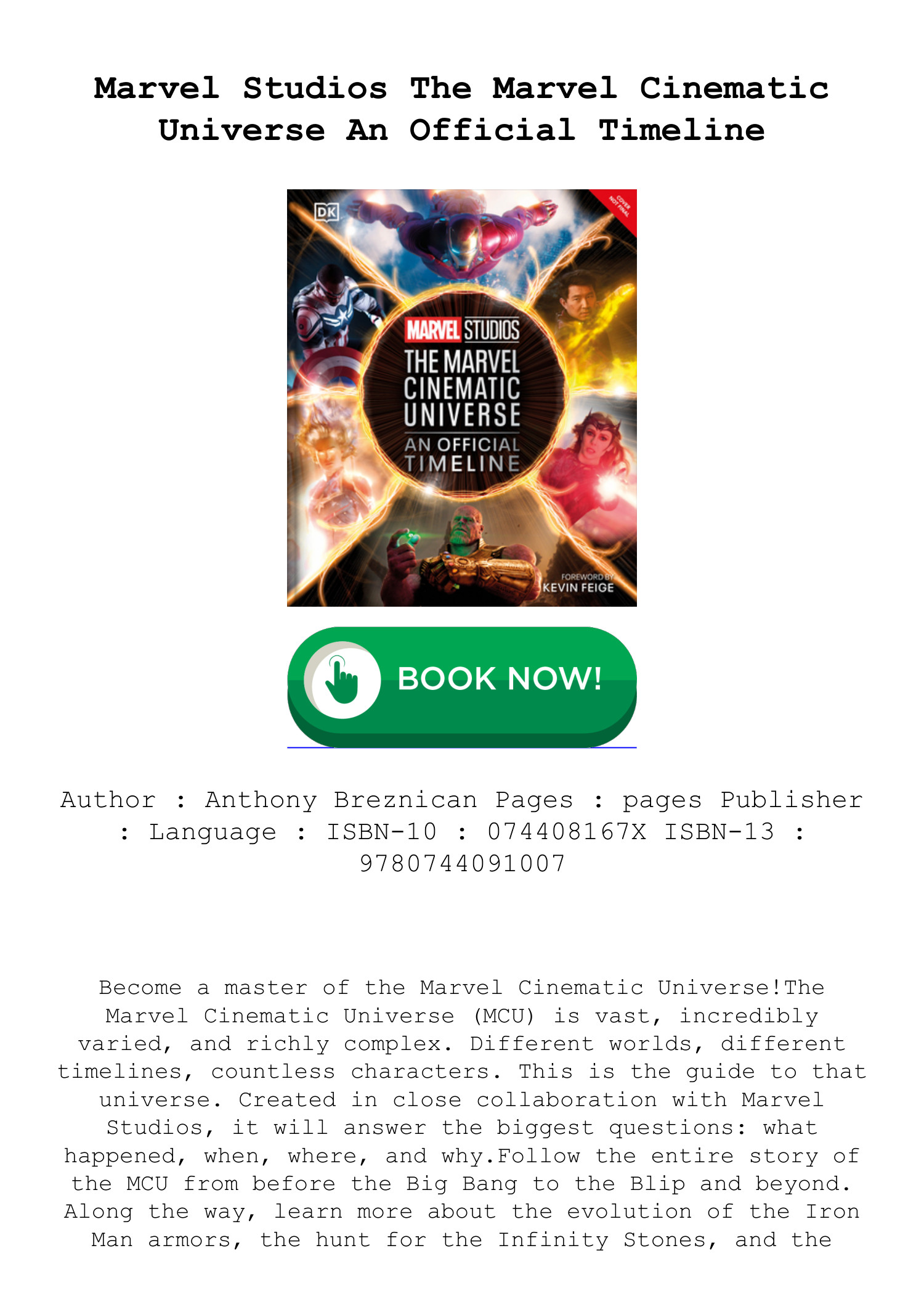 (How To Read) [PDF-EPUB] Marvel Studios The Marvel Cinematic Universe ...
