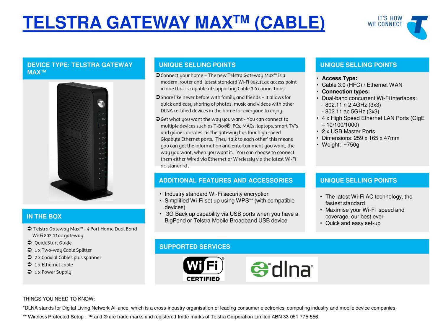 telstra gateway max vpn connection