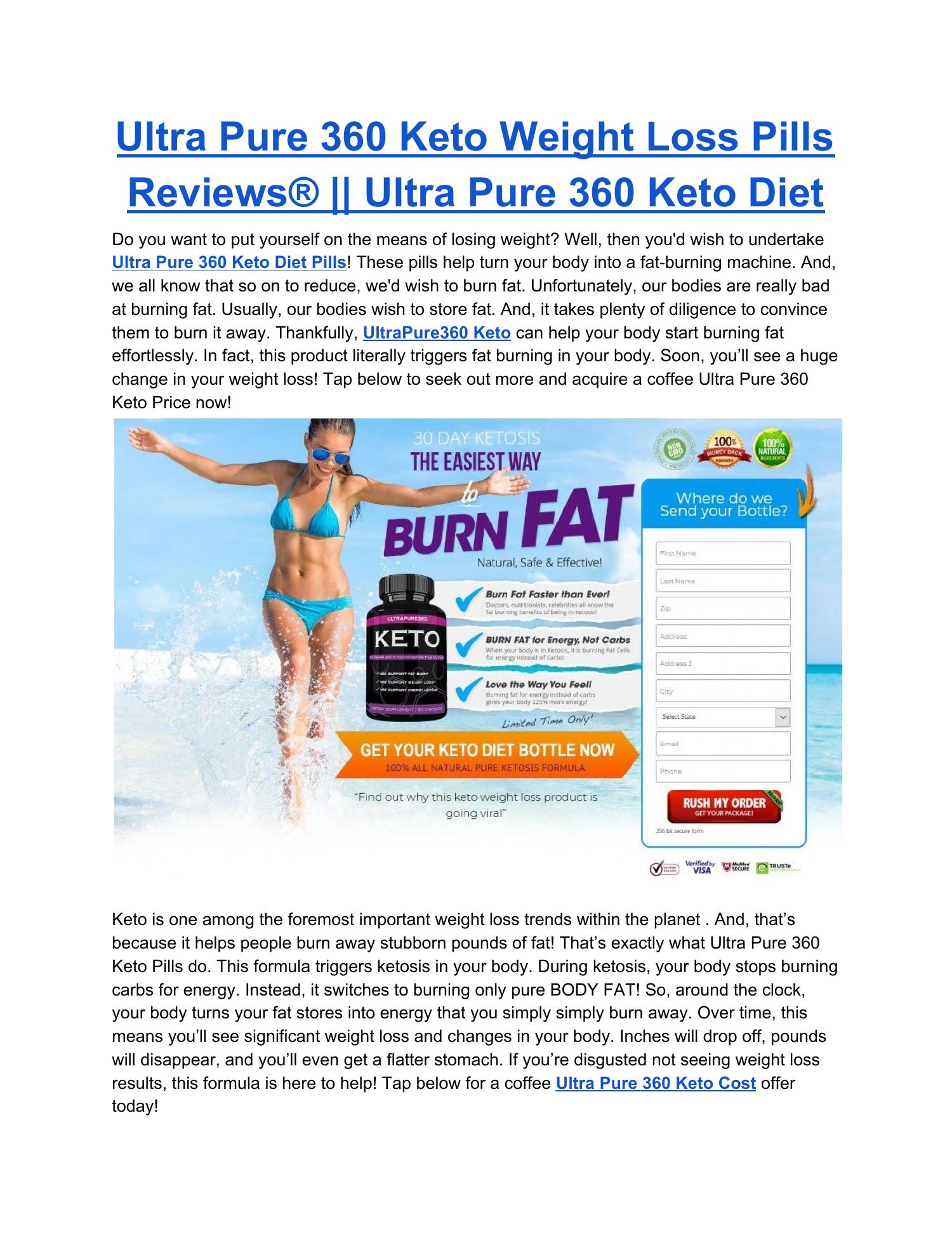 Ultra Pure 360 Keto Weight Loss Pills Reviews® __ Ultra Pure 360 Keto