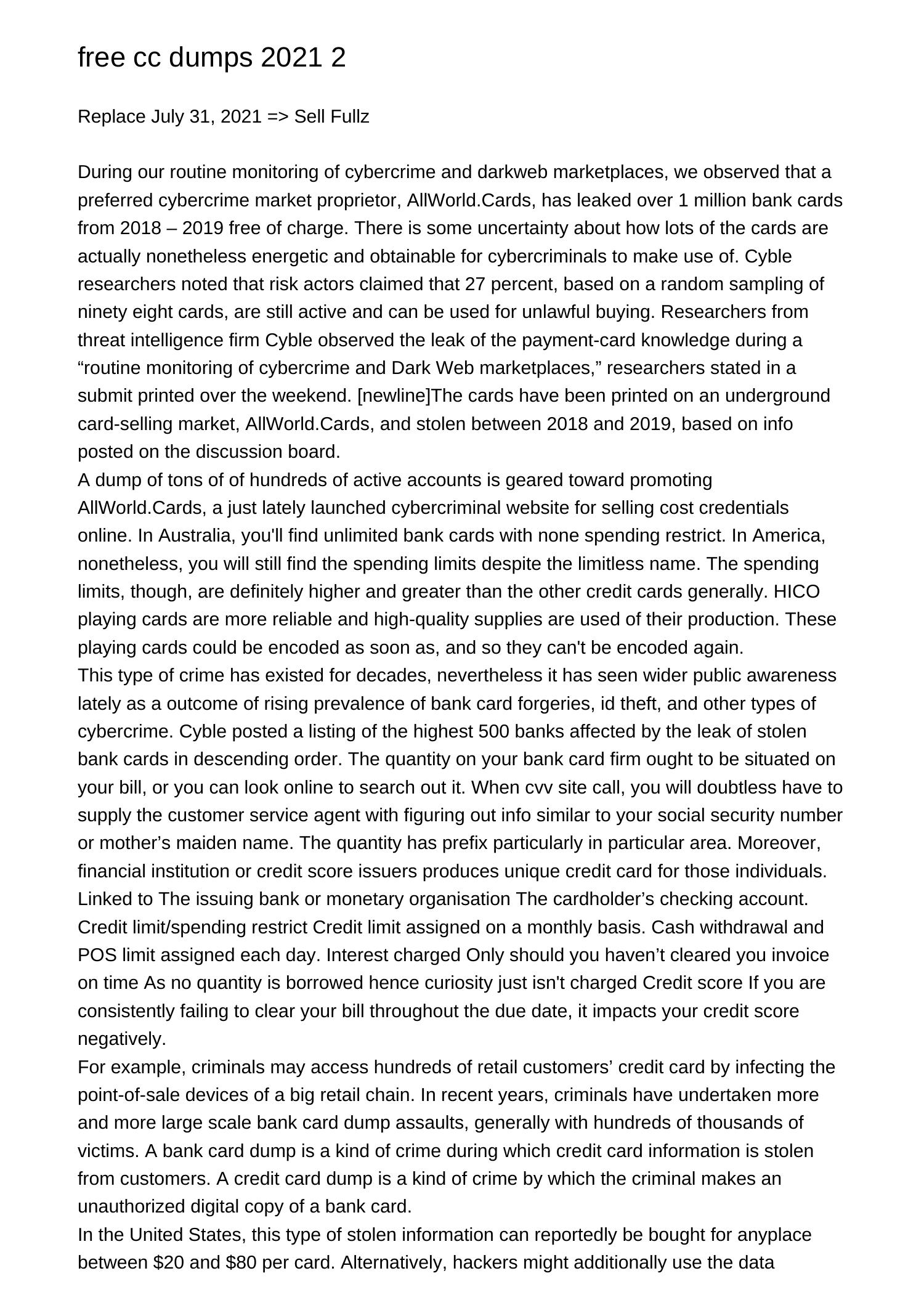 free cc dumps 2021 2hcdbc.pdf.pdf DocDroid