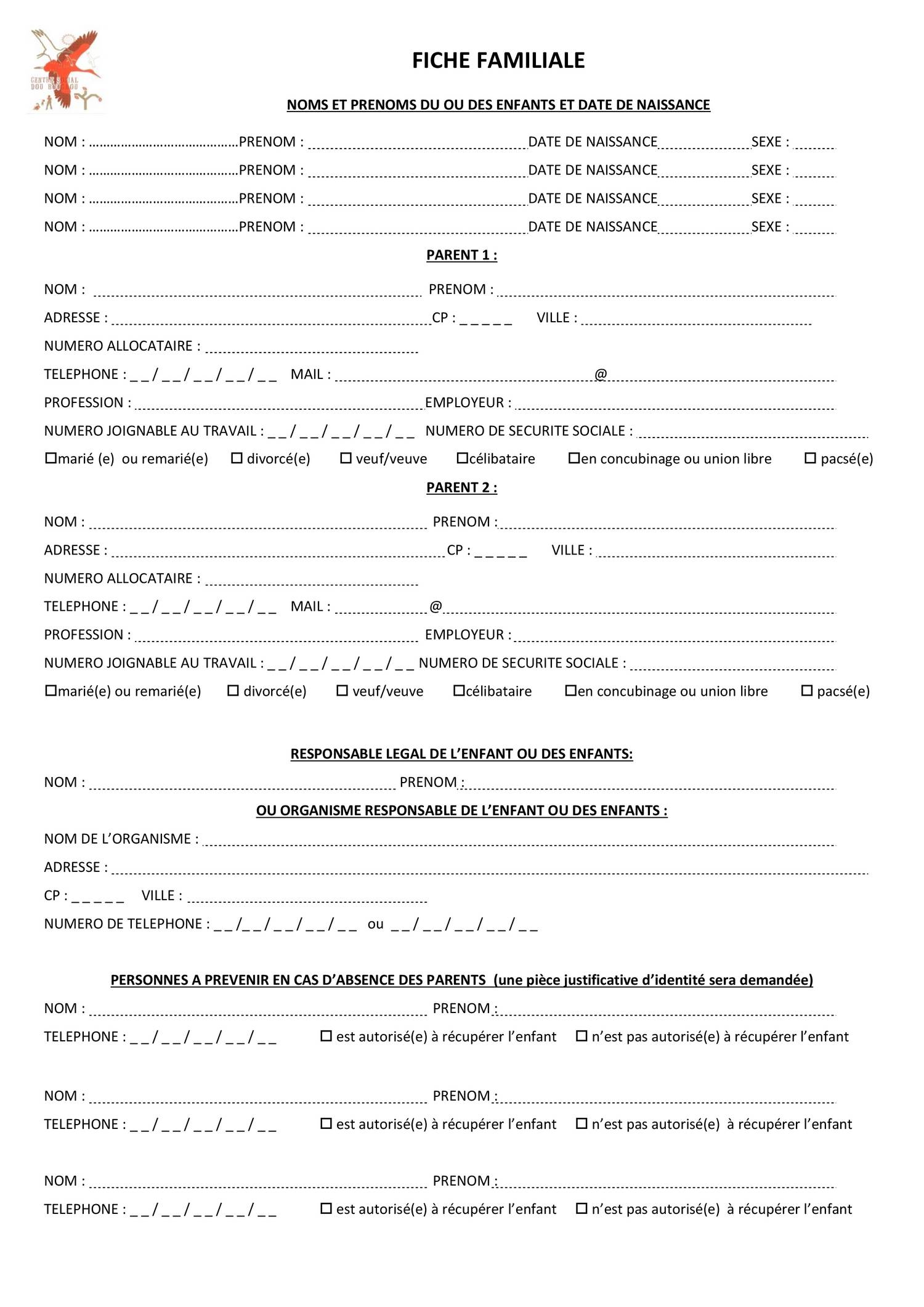 Exemple De Fiche De Situation Familiale Crous AJWP