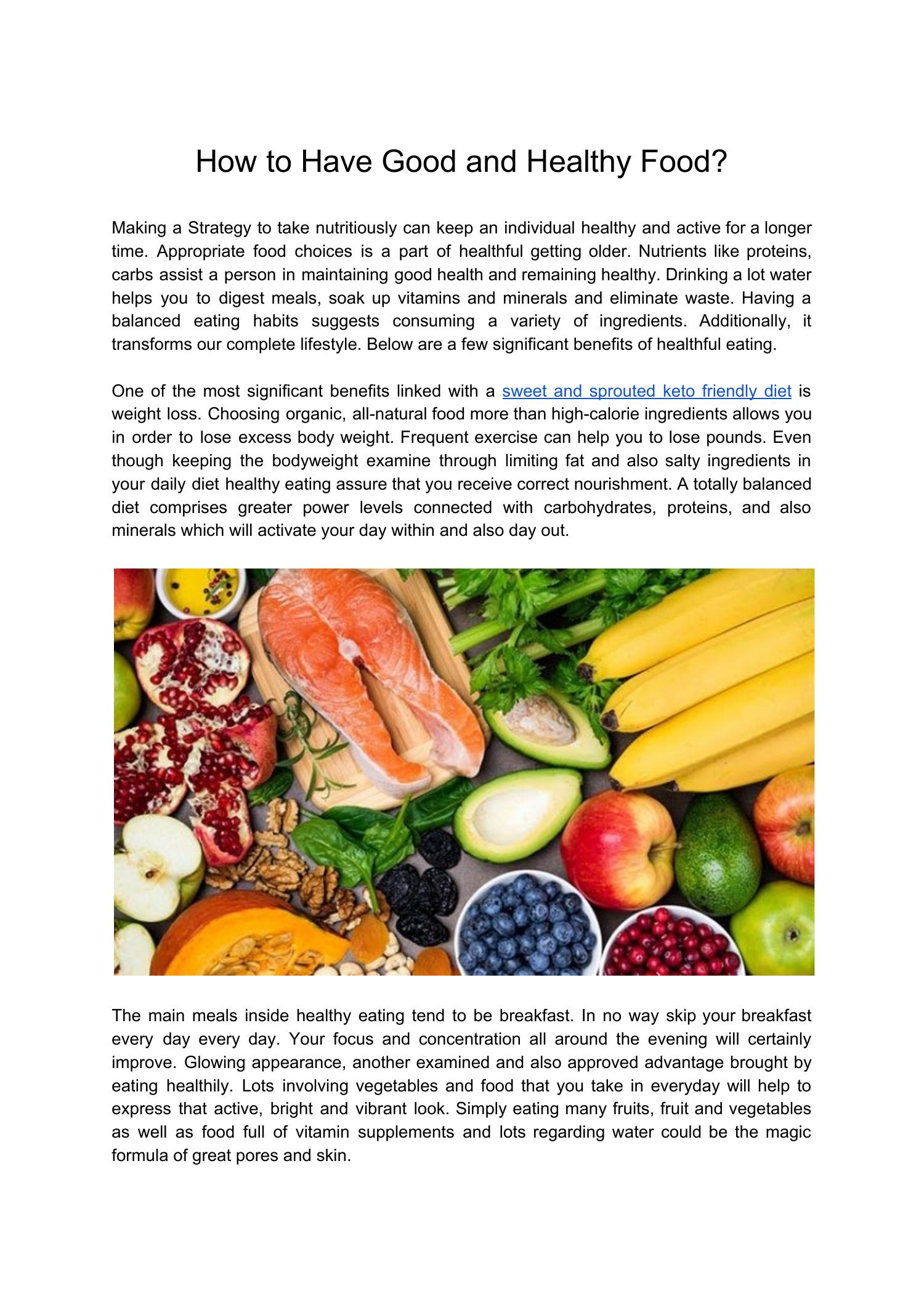 How to Have Good and Healthy Food.pdf | DocDroid