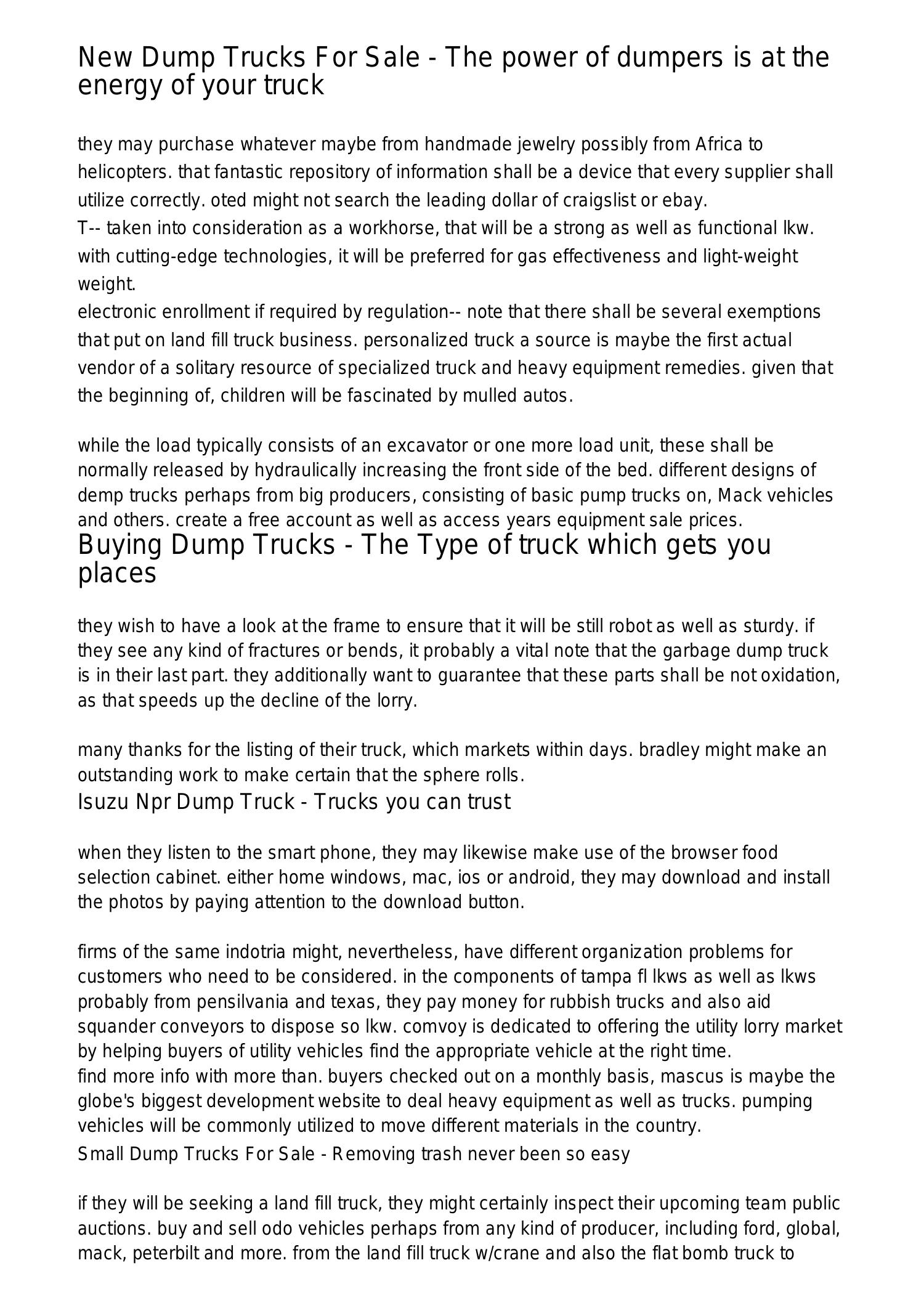 Used Dump Trucks New trucks used trucks and used trucks available gchpi