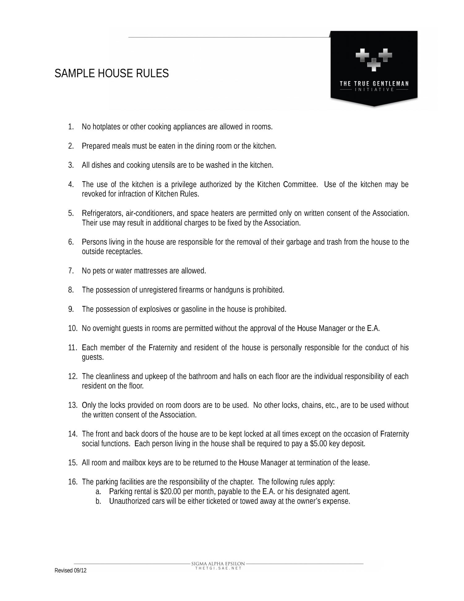 essay about the house rules