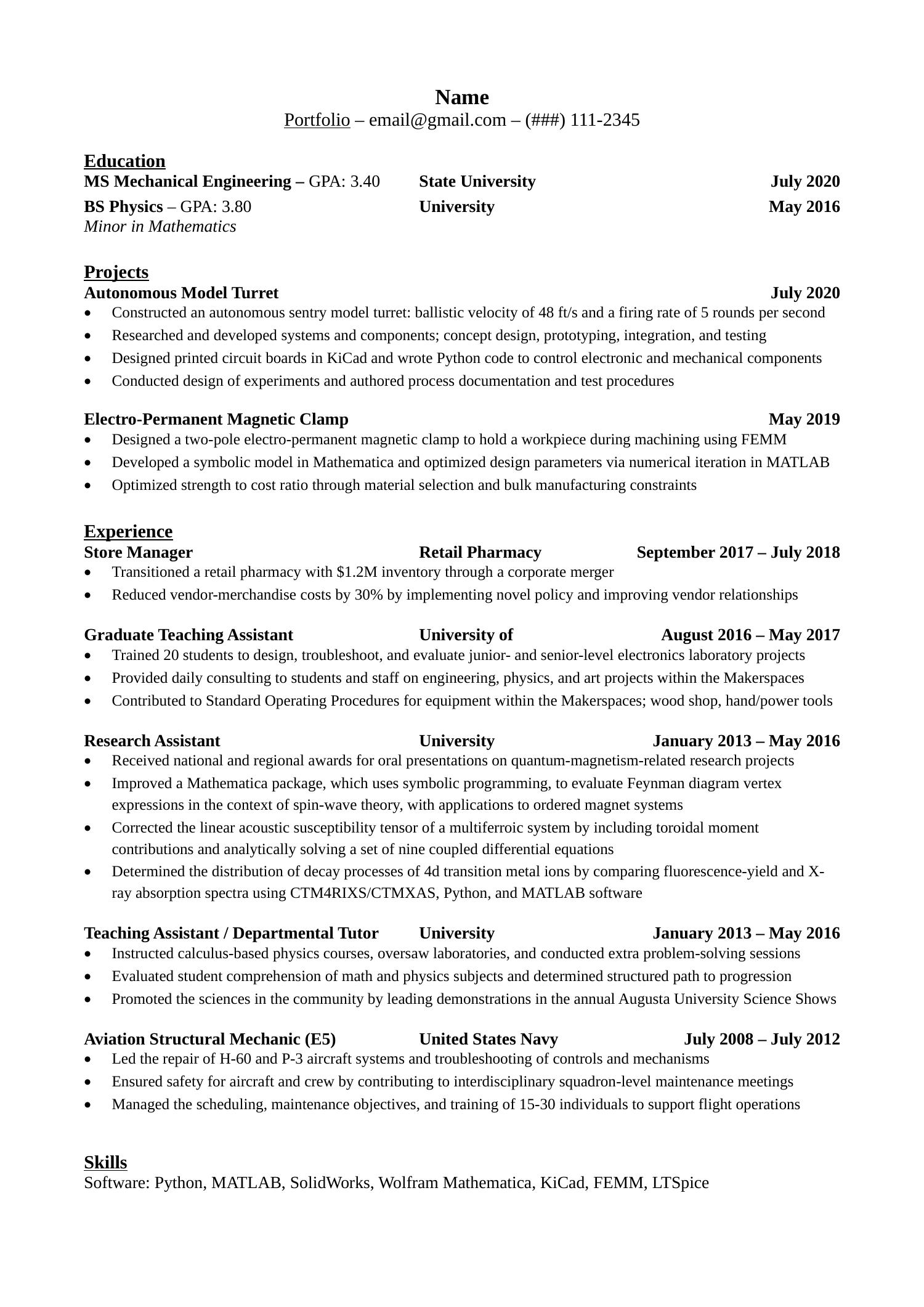 good resume examples reddit