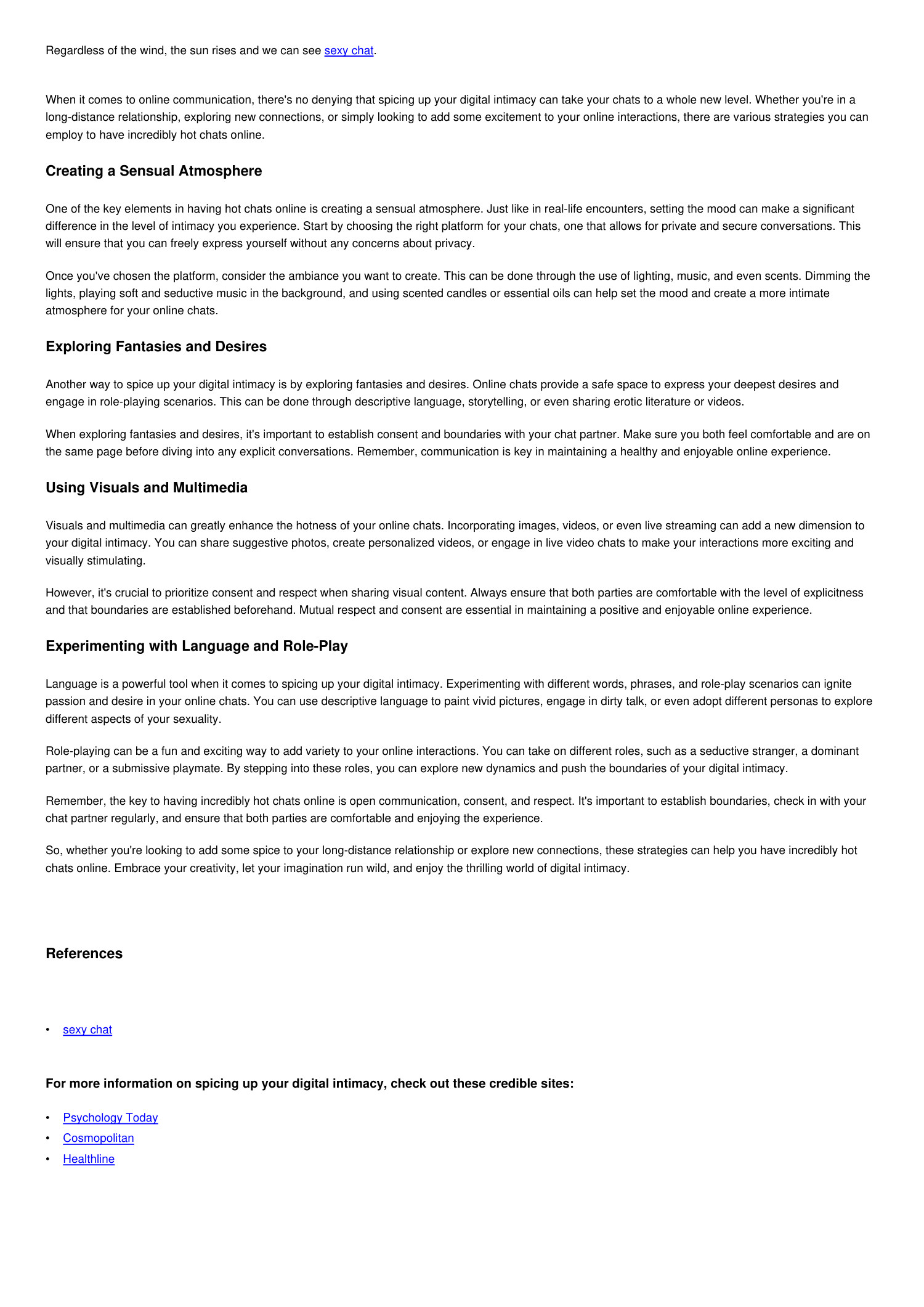 Spicing Up Your Digital Intimacy: How to Have Incredibly Hot Chats ...