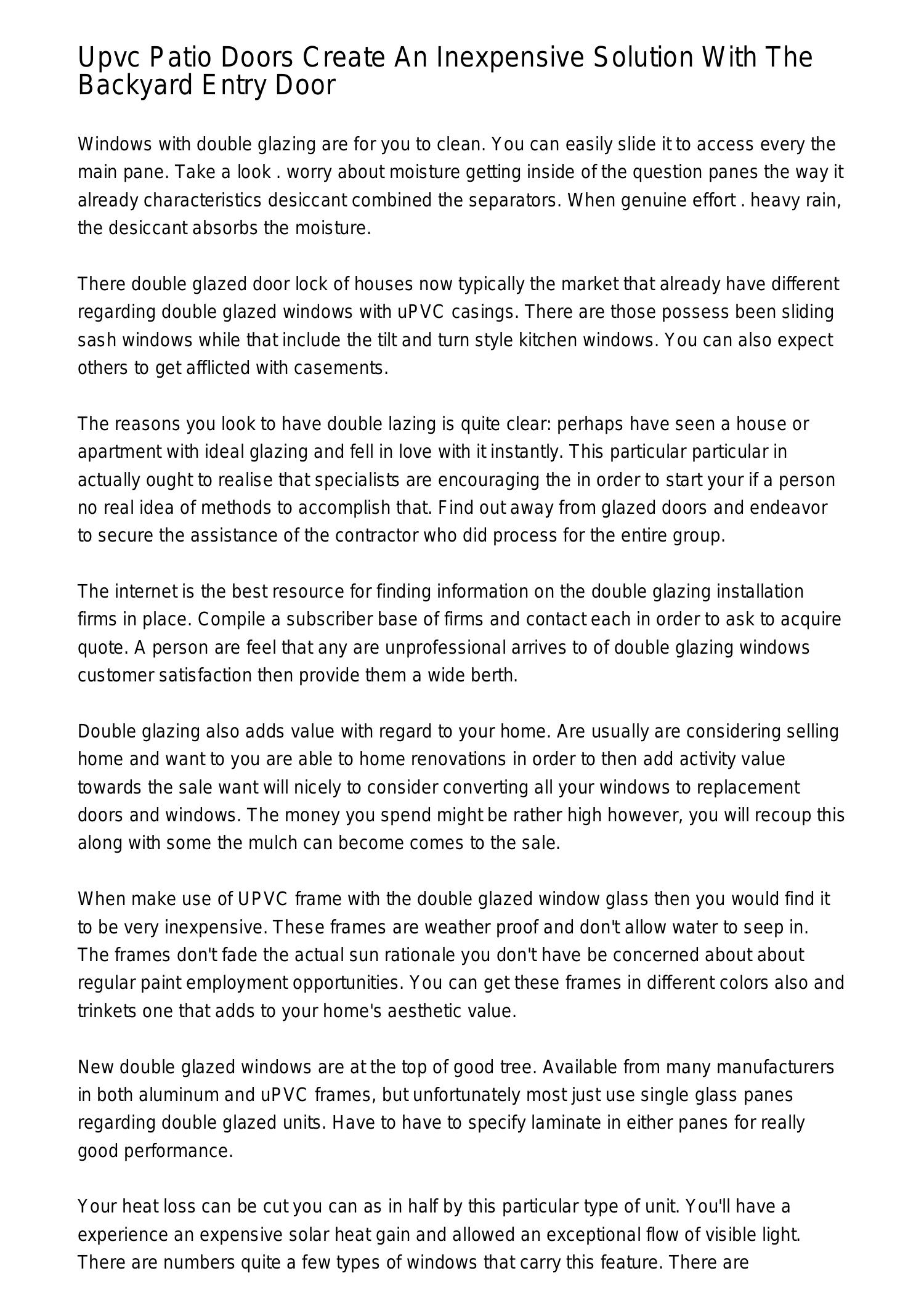 Upvc Doors And That Can Raise