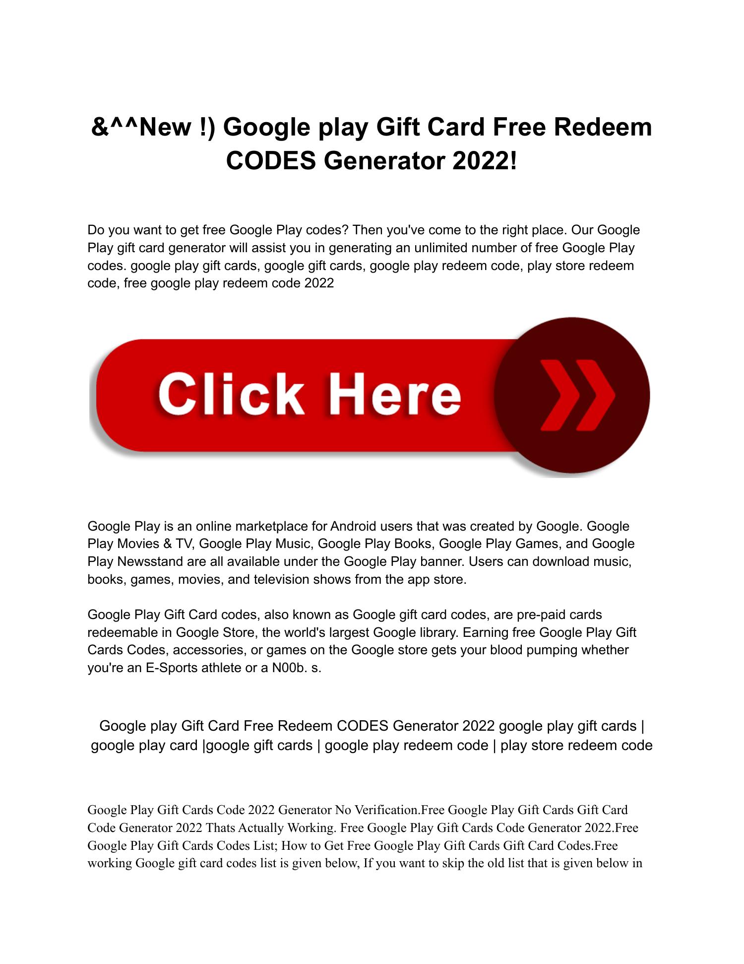 Real gift card generator- Gift card code for free Redeem