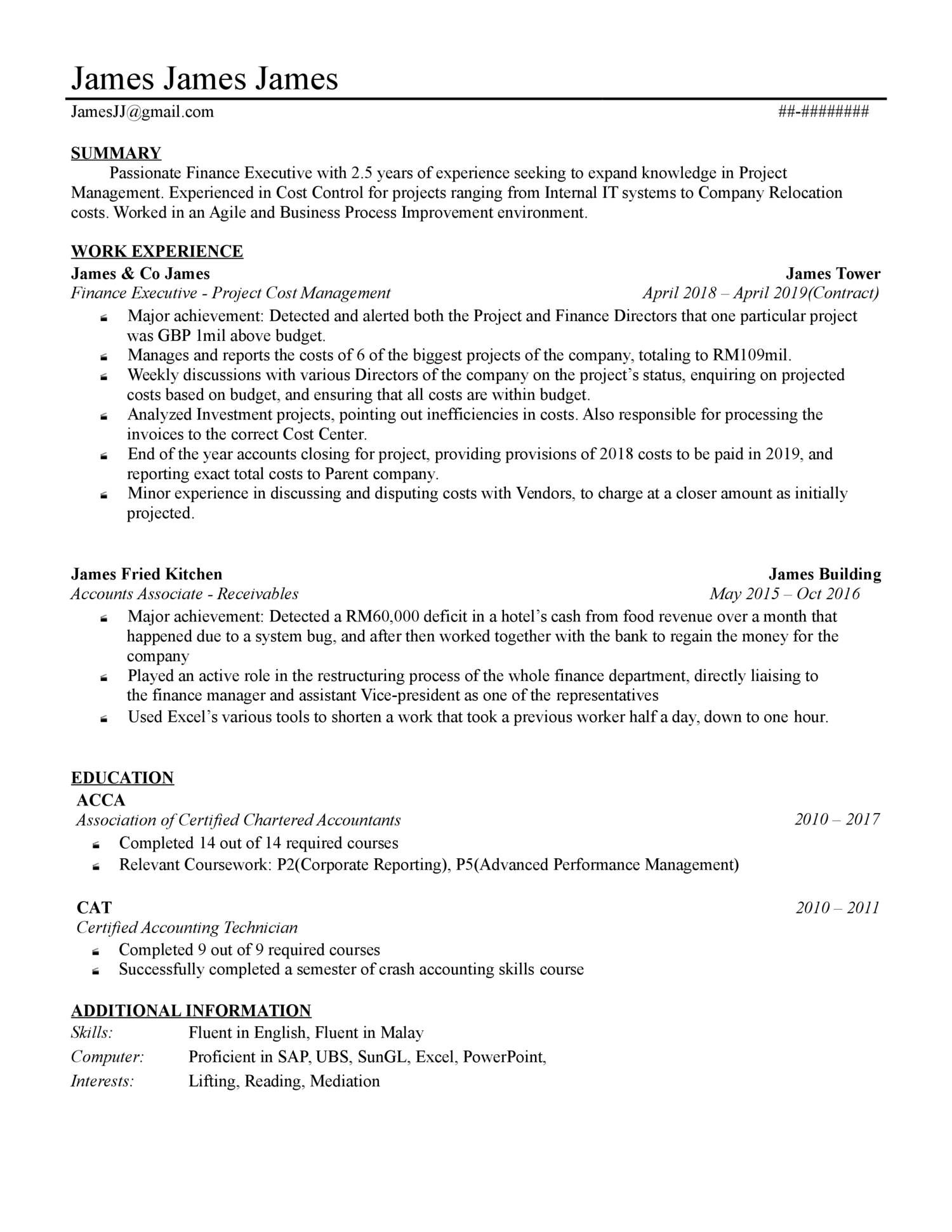 James Resume 1 pdf DocDroid - James Resume 1 Pdf 