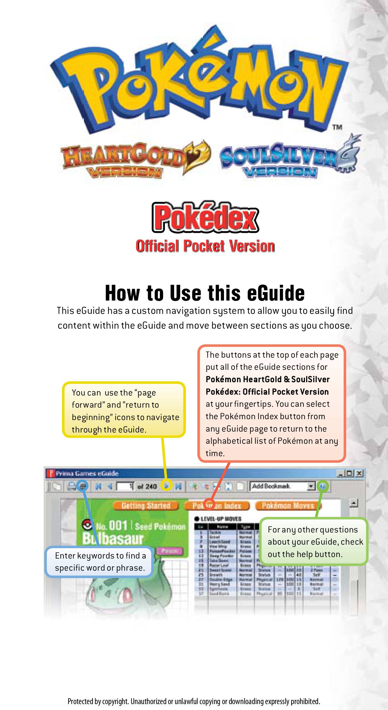Prima 2010) - Pokemon Heartgold & SoulSilver - Pocket Pokedex Vol