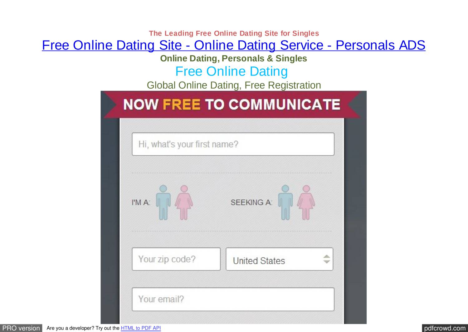 dating site api