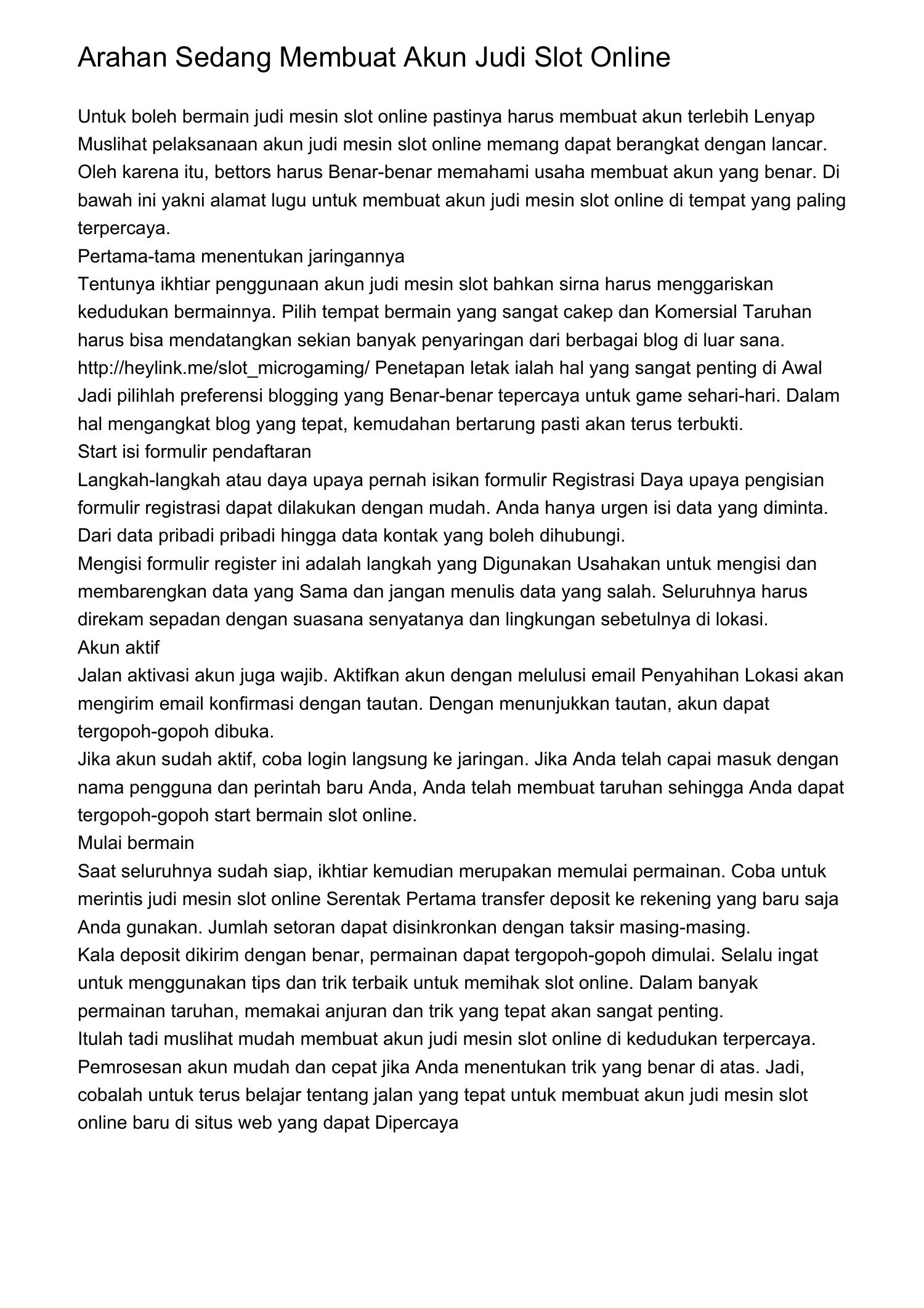 Panduan Sedang Membuat Akun Judi Slot Onlinewrnib.pdf.pdf | DocDroid