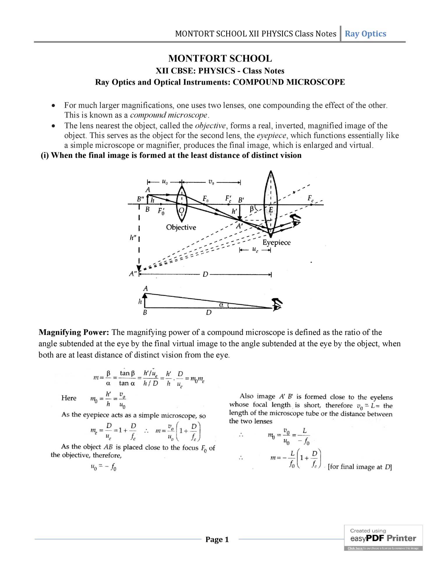 Ray Optics Class Notes.pdf DocDroid
