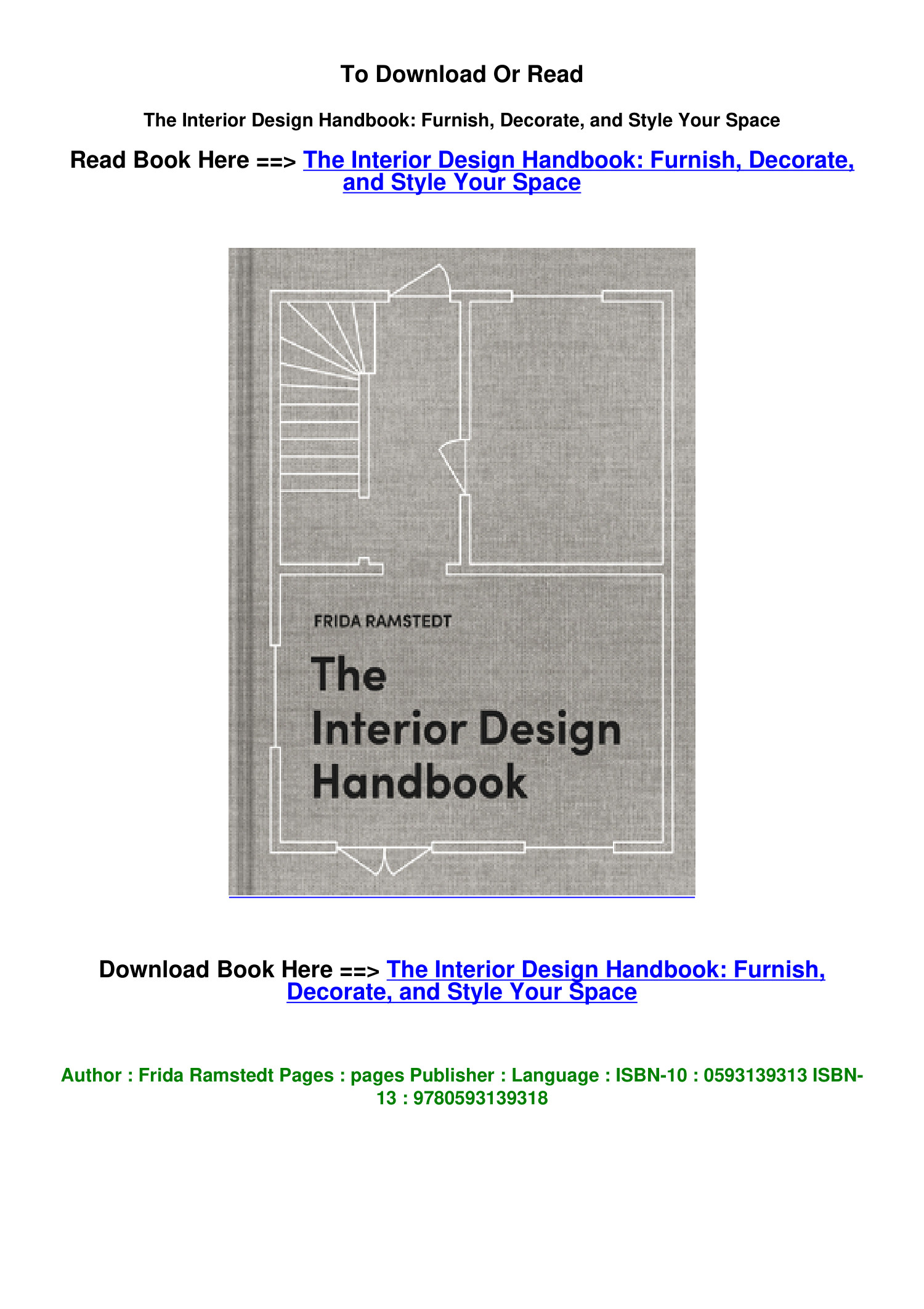 EPub DOWNLOAD The Interior Design Handbook Furnish Decorate and Style ...