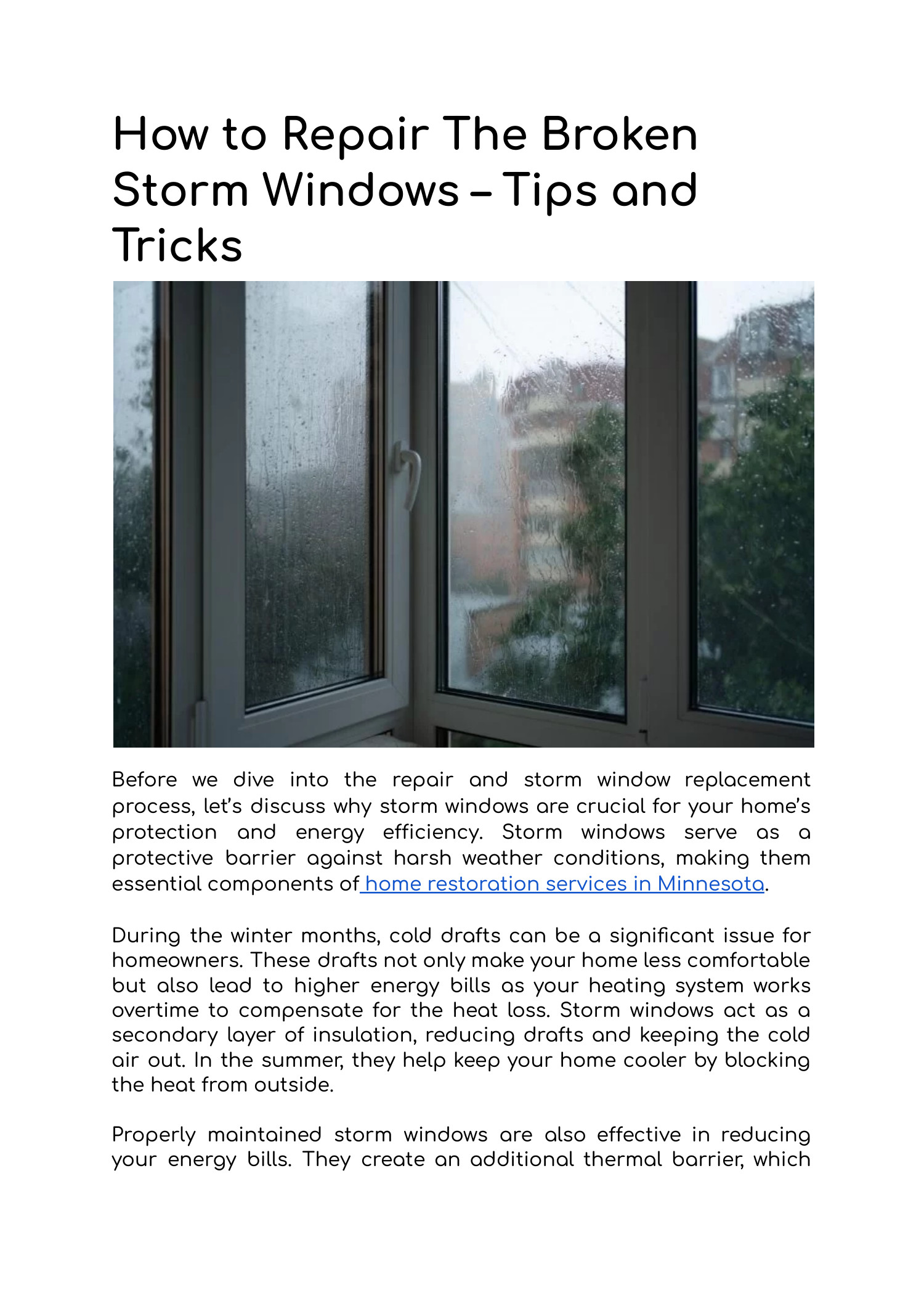 How to Repair The Broken Storm Windows Tips and Tricks.pdf DocDroid