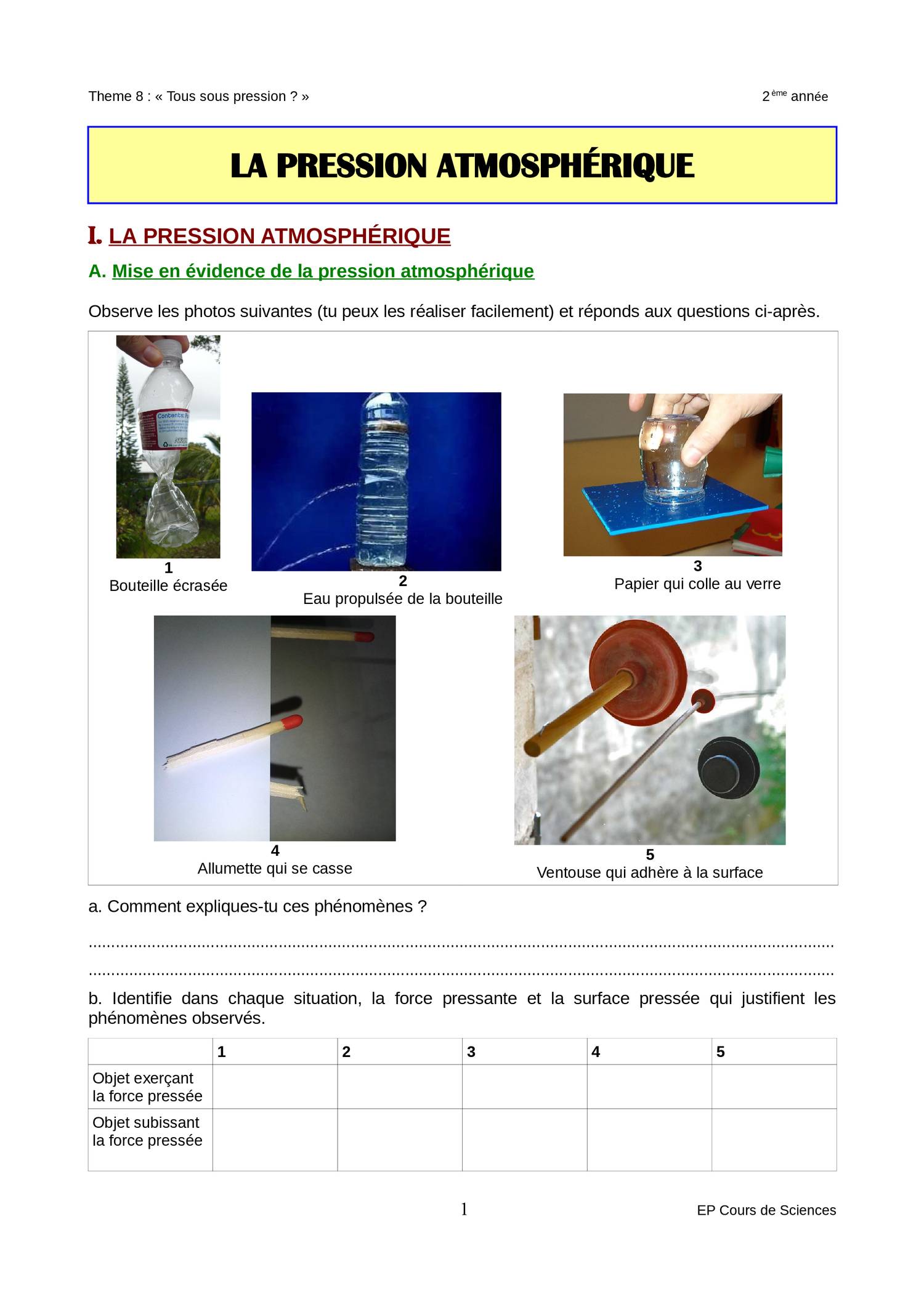Pression atmosphérique