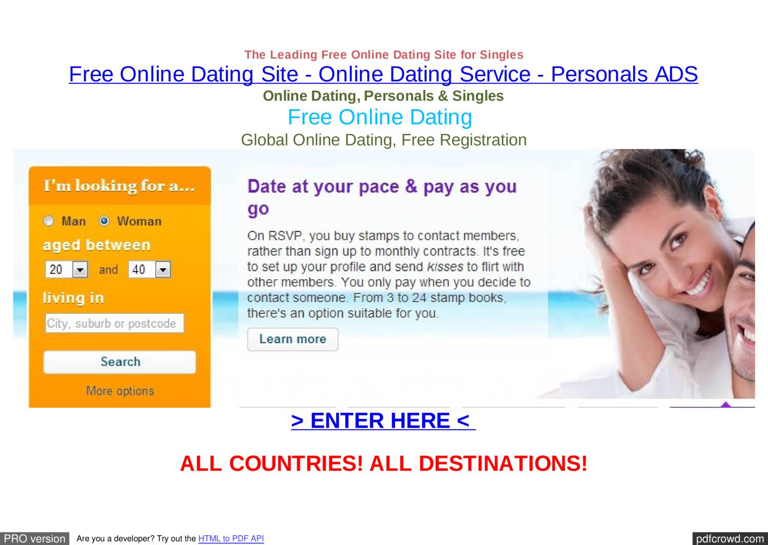 Free dating service free