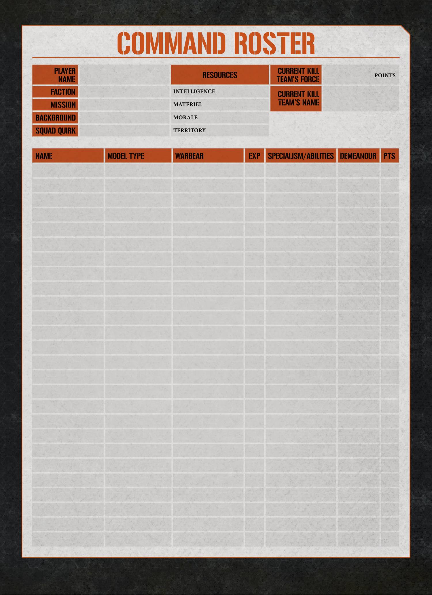 Kill Team - Fillable Command Roster - gunplay.pdf | DocDroid