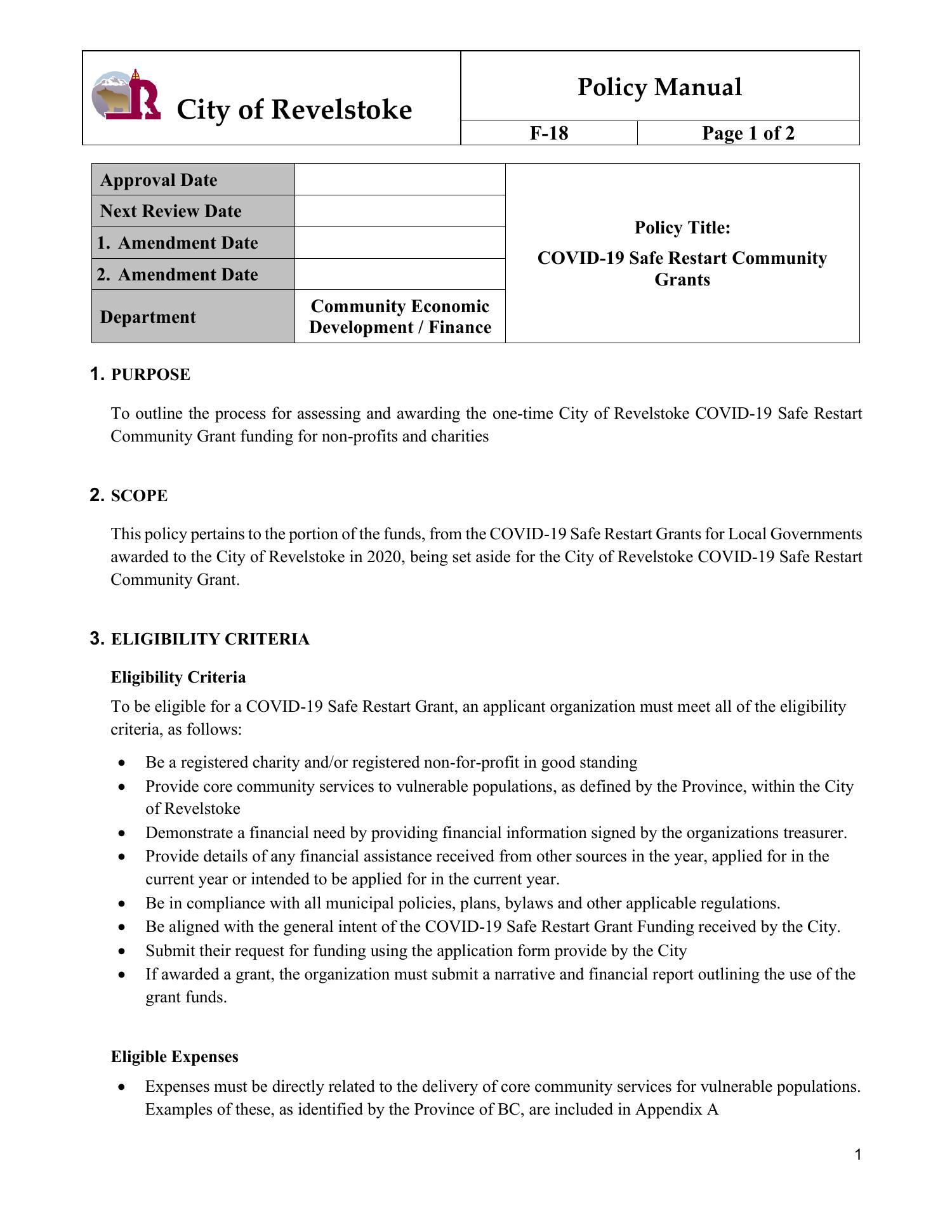 F18 Safe Restart Community Grants Policy.pdf DocDroid