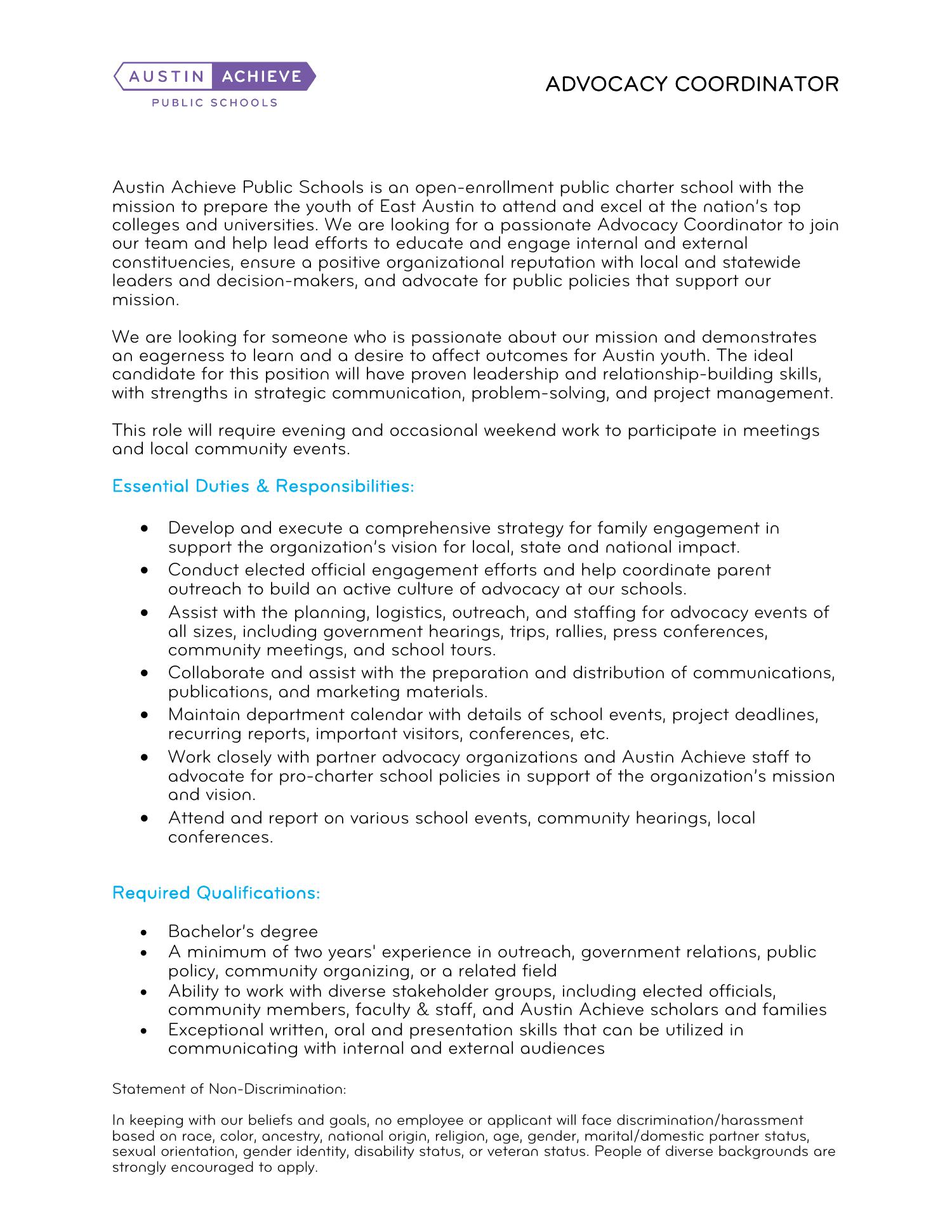 Advocacy Coordinator Job Description.pdf DocDroid