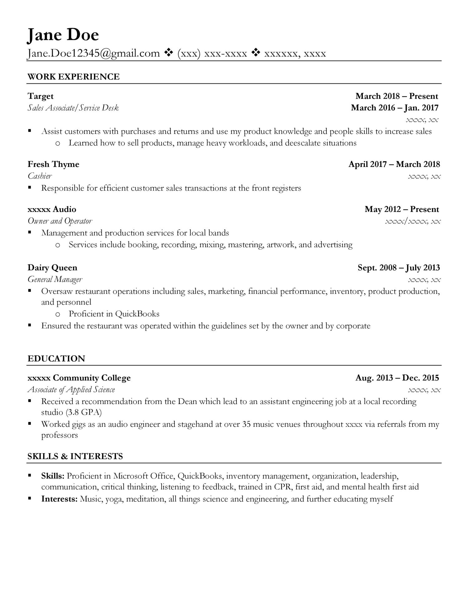 Free resume critique picture