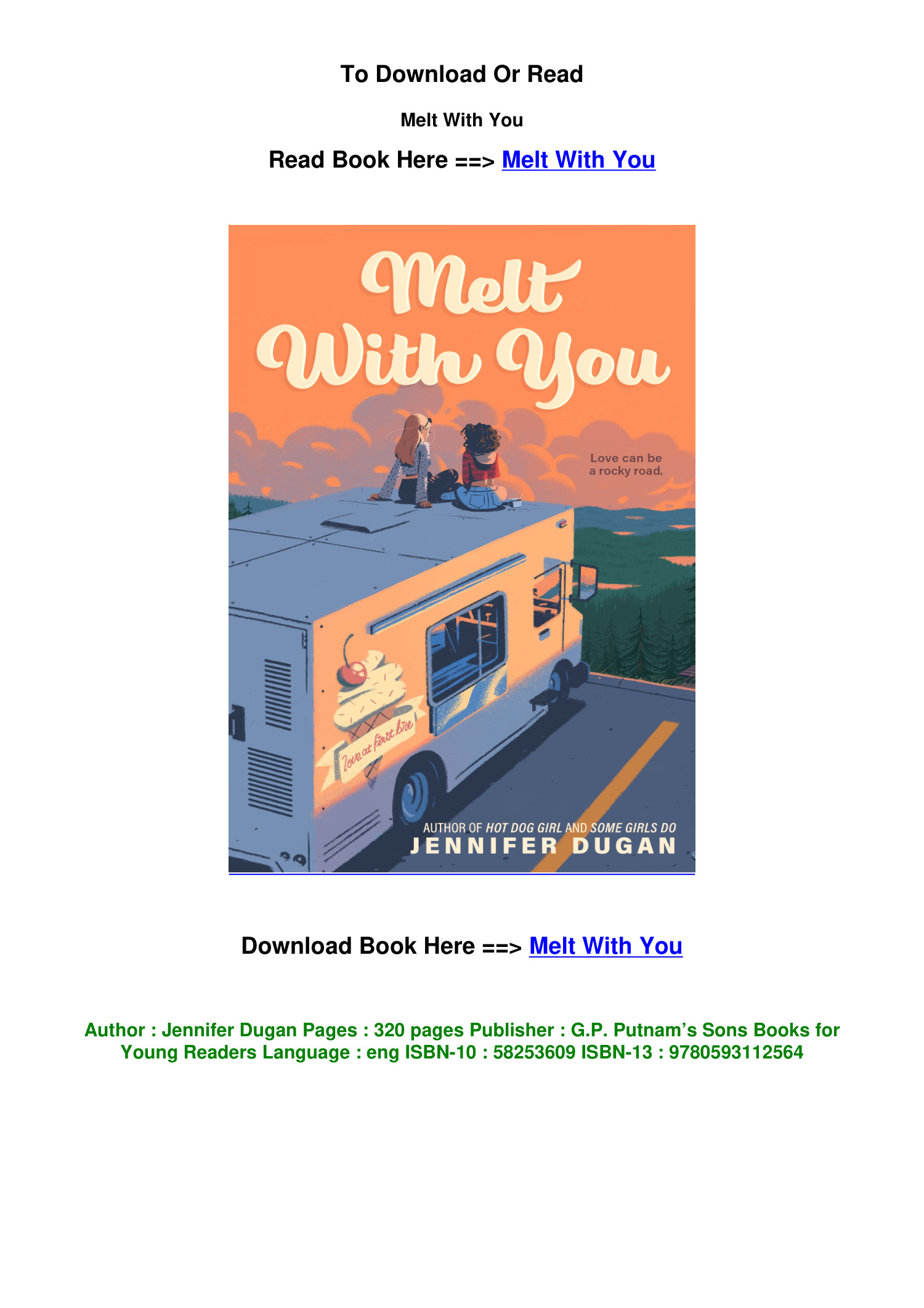 Pdf download Melt With You By Jennifer Dugan.pdf DocDroid