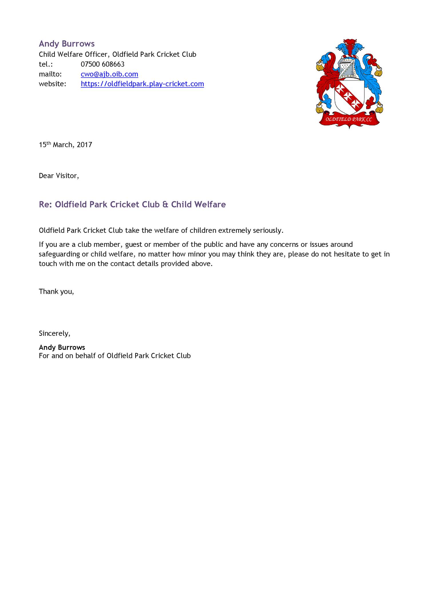 170315 Child Welfare Letter.pdf DocDroid