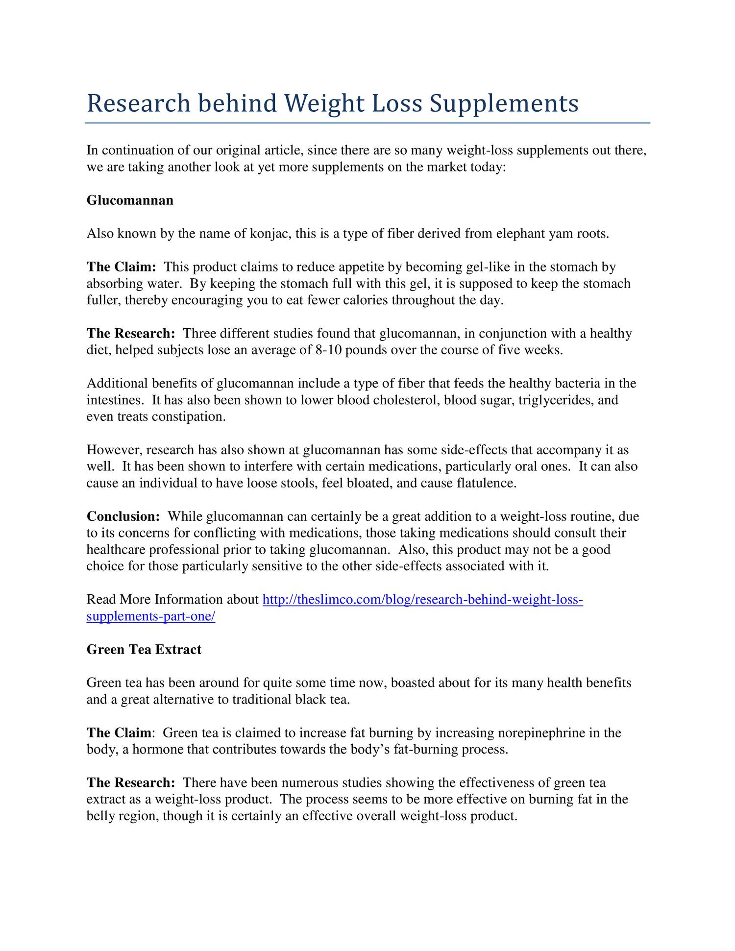 Research behind Weight Loss Supplements.pdf DocDroid