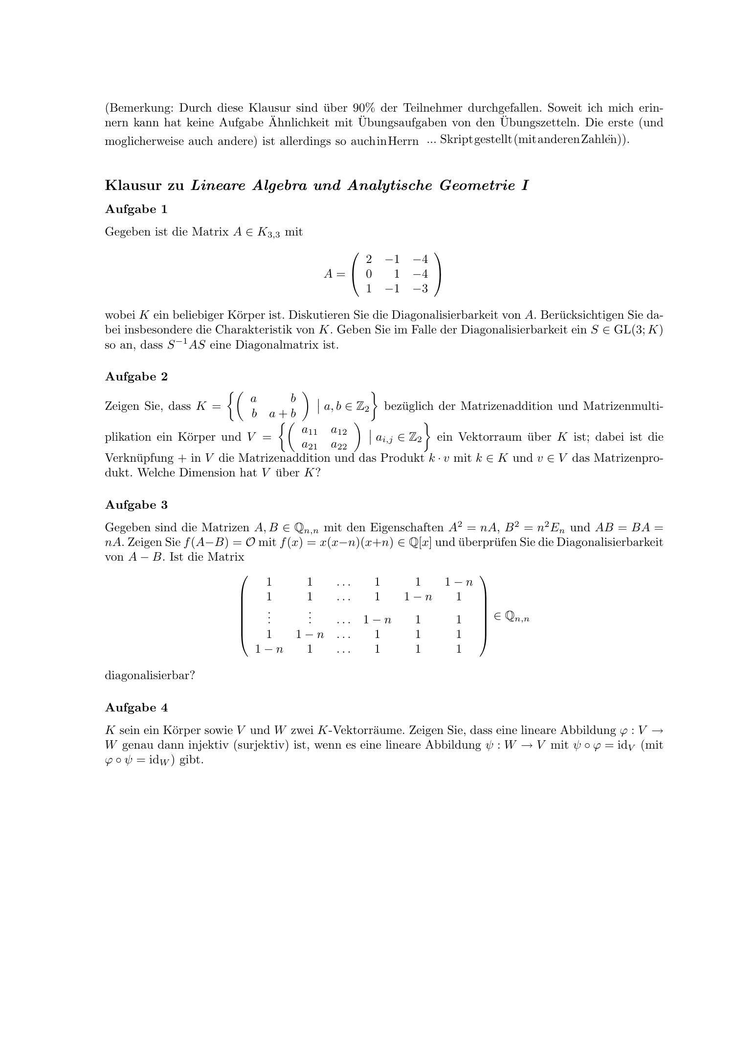 Lineare Algebra 1 Klausur lineare_algebra_1-wise_2008_2009-klausur.pdf | DocDroid