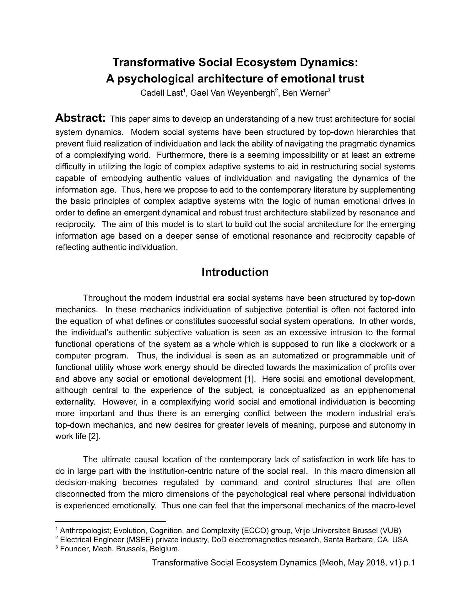 Transformative Social Ecosystem Dynamics V1 Pdf Docdroid