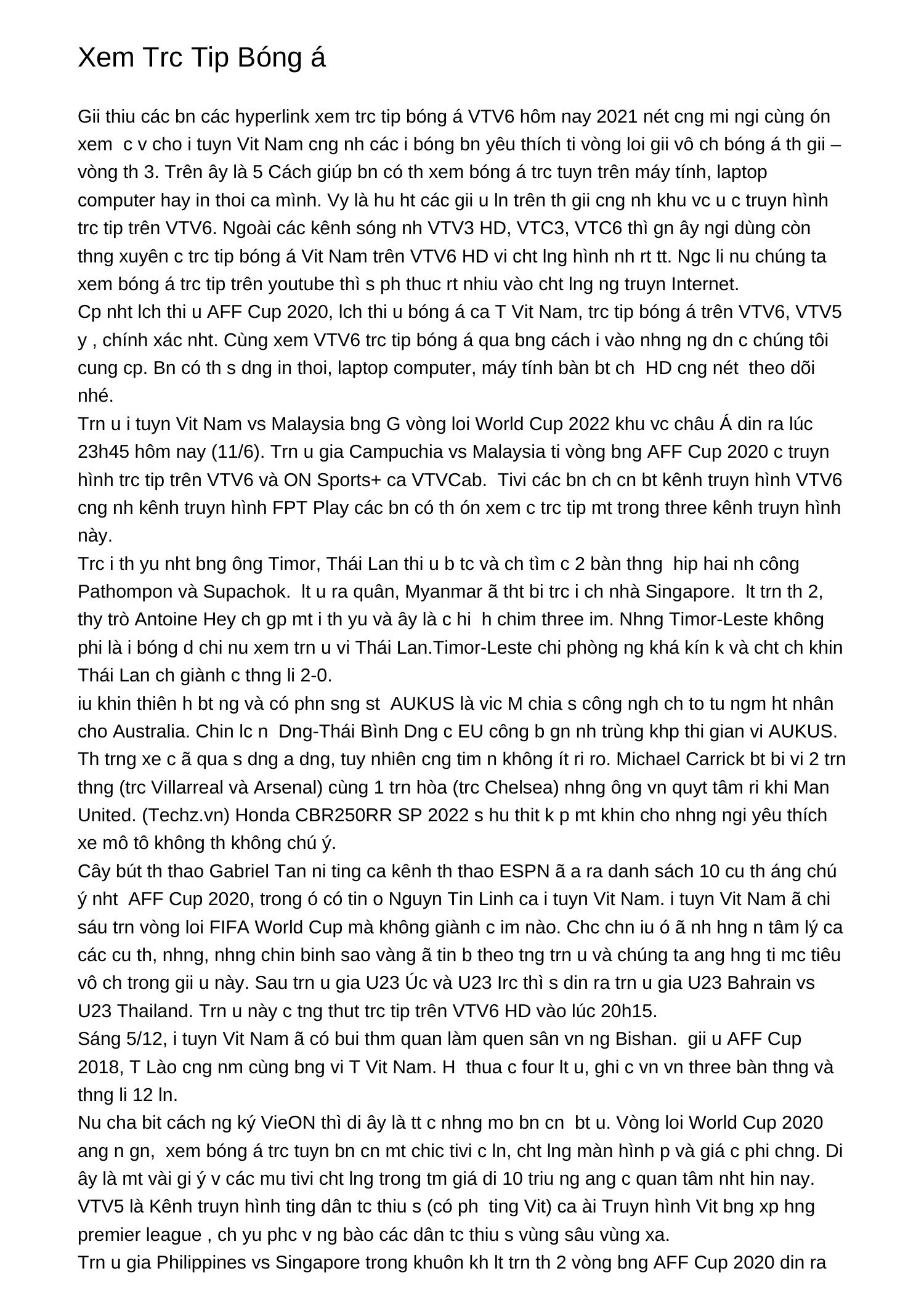 Vtv5 Vtv6 Trực Tiếp Bóng Đá Việt Nam Vs Lào Hôm Nayrdydu.pdf.pdf | DocDroid 